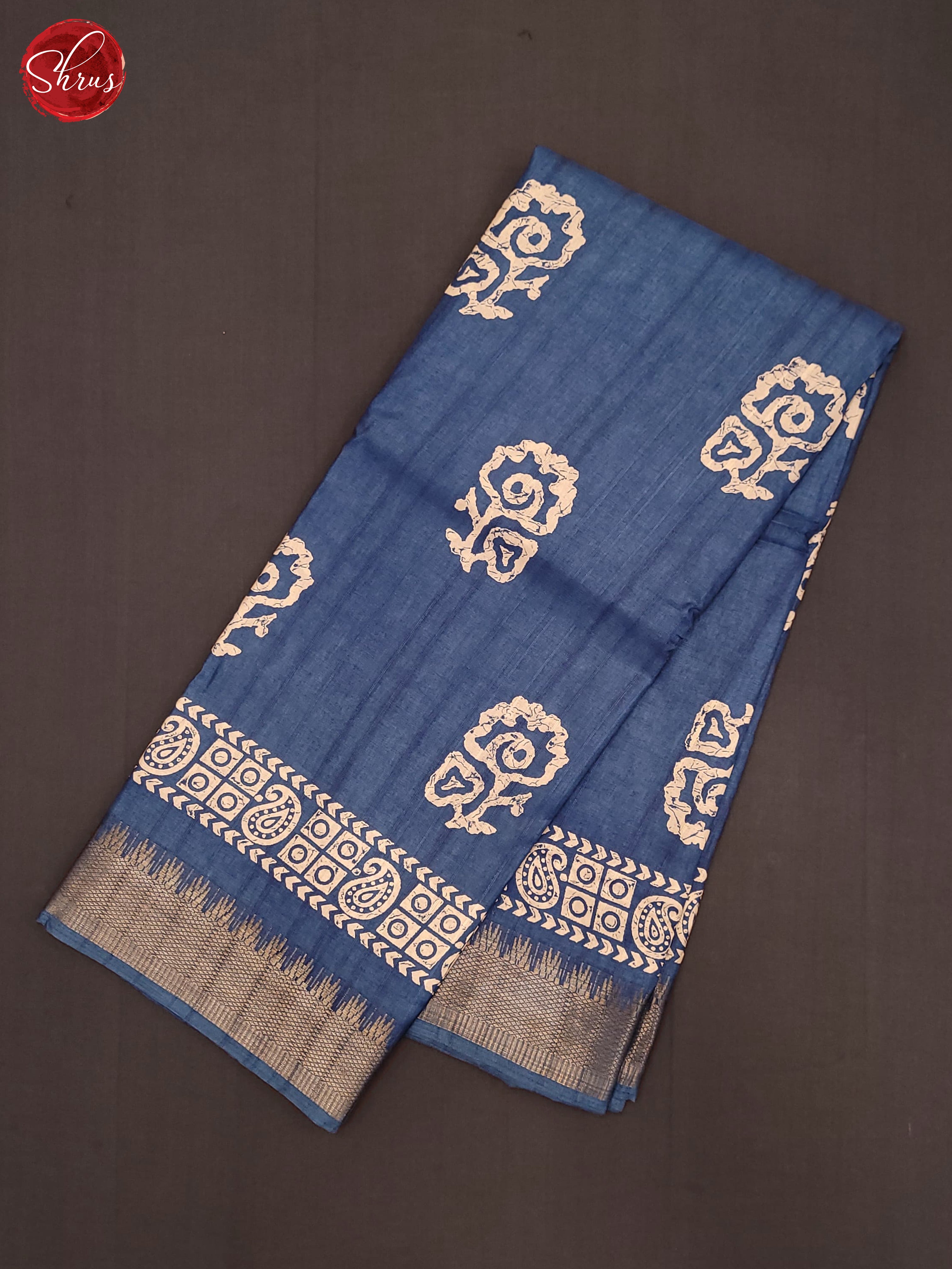 Blue(Single Tone) - Semi Crepe Saree - Shop on ShrusEternity.com