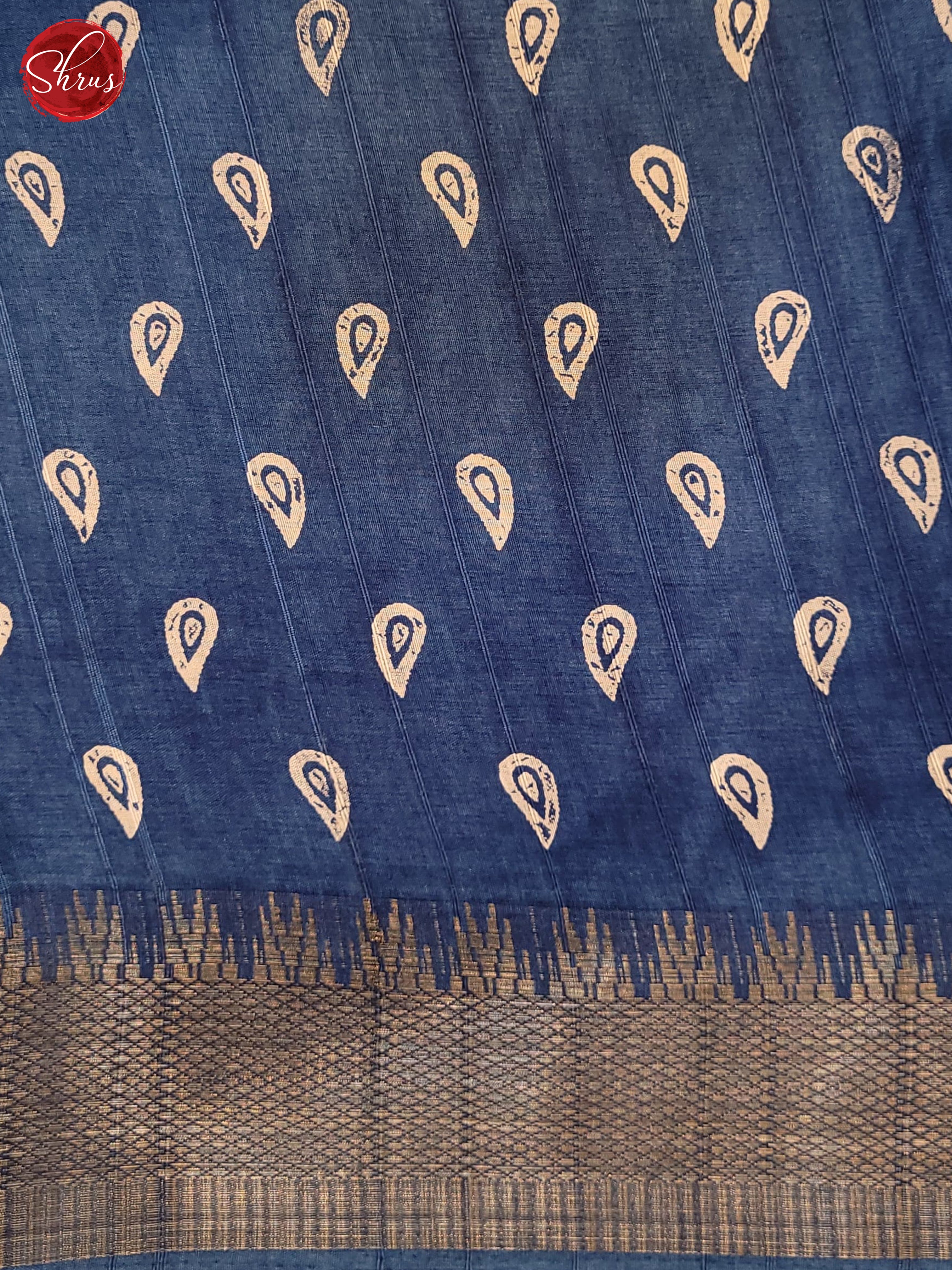 Blue(Single Tone) - Semi Crepe Saree - Shop on ShrusEternity.com