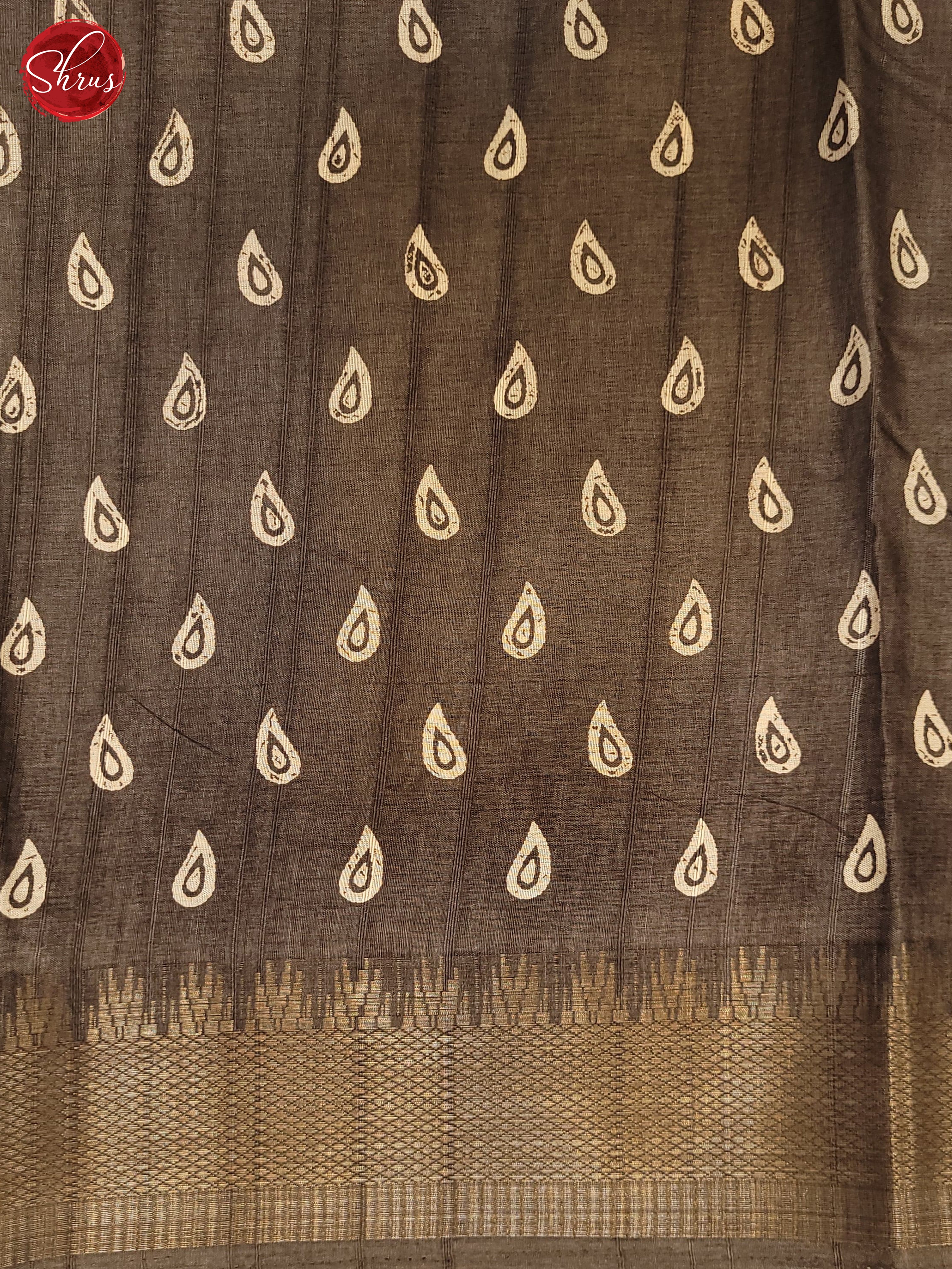 Light Brown(Single tone)- Semi Crepe Saree - Shop on ShrusEternity.com