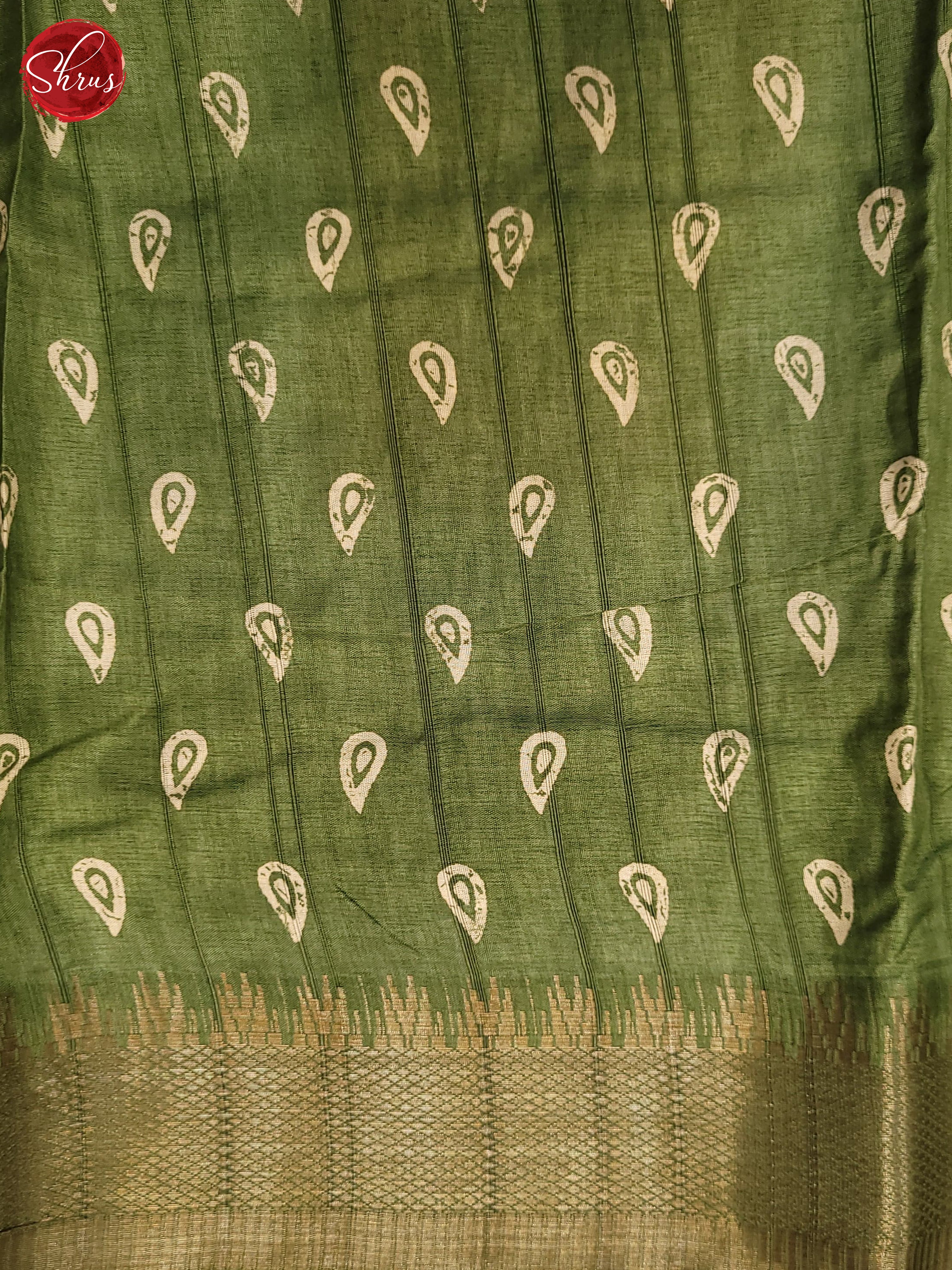 Green(Single Tone) - Semi Crepe Saree - Shop on ShrusEternity.com