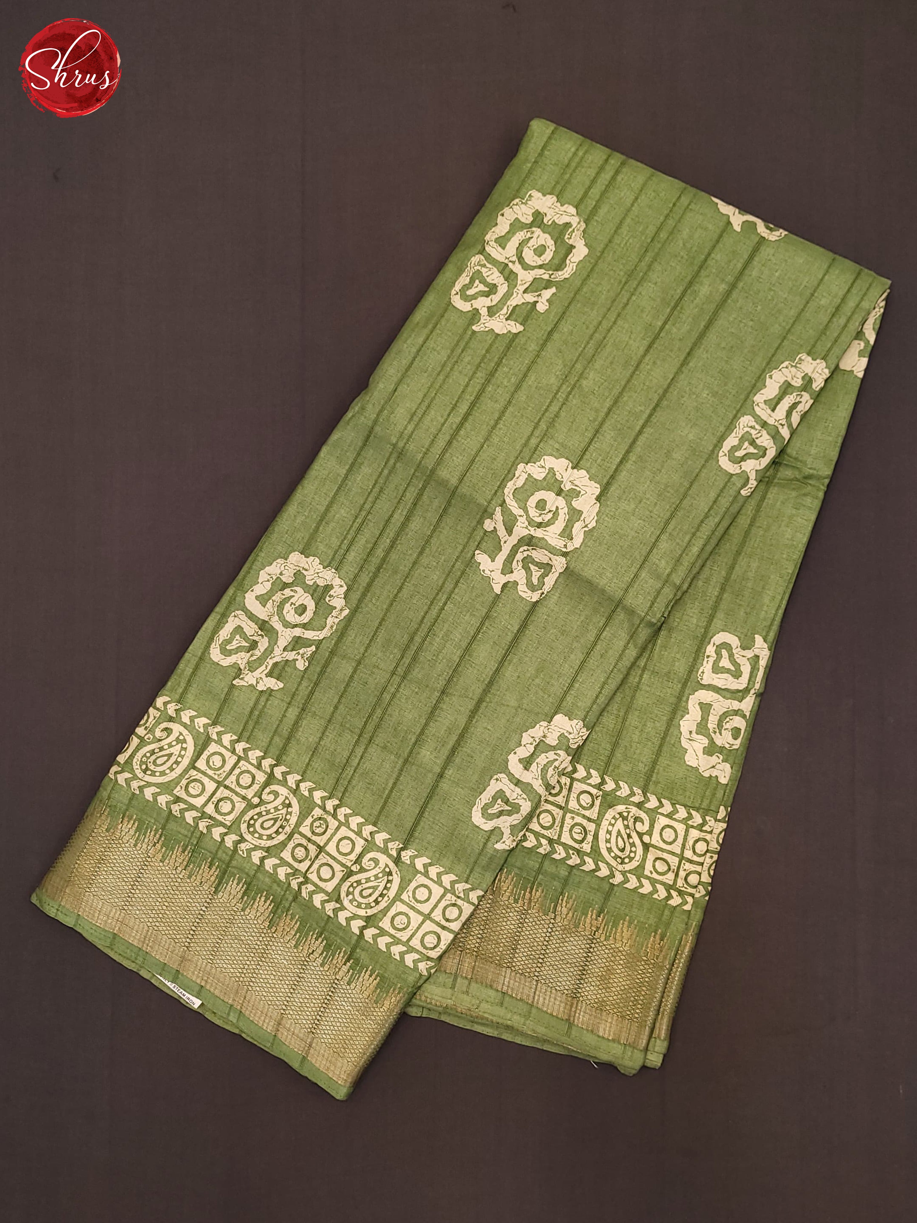 Green(Single Tone) - Semi Crepe Saree - Shop on ShrusEternity.com