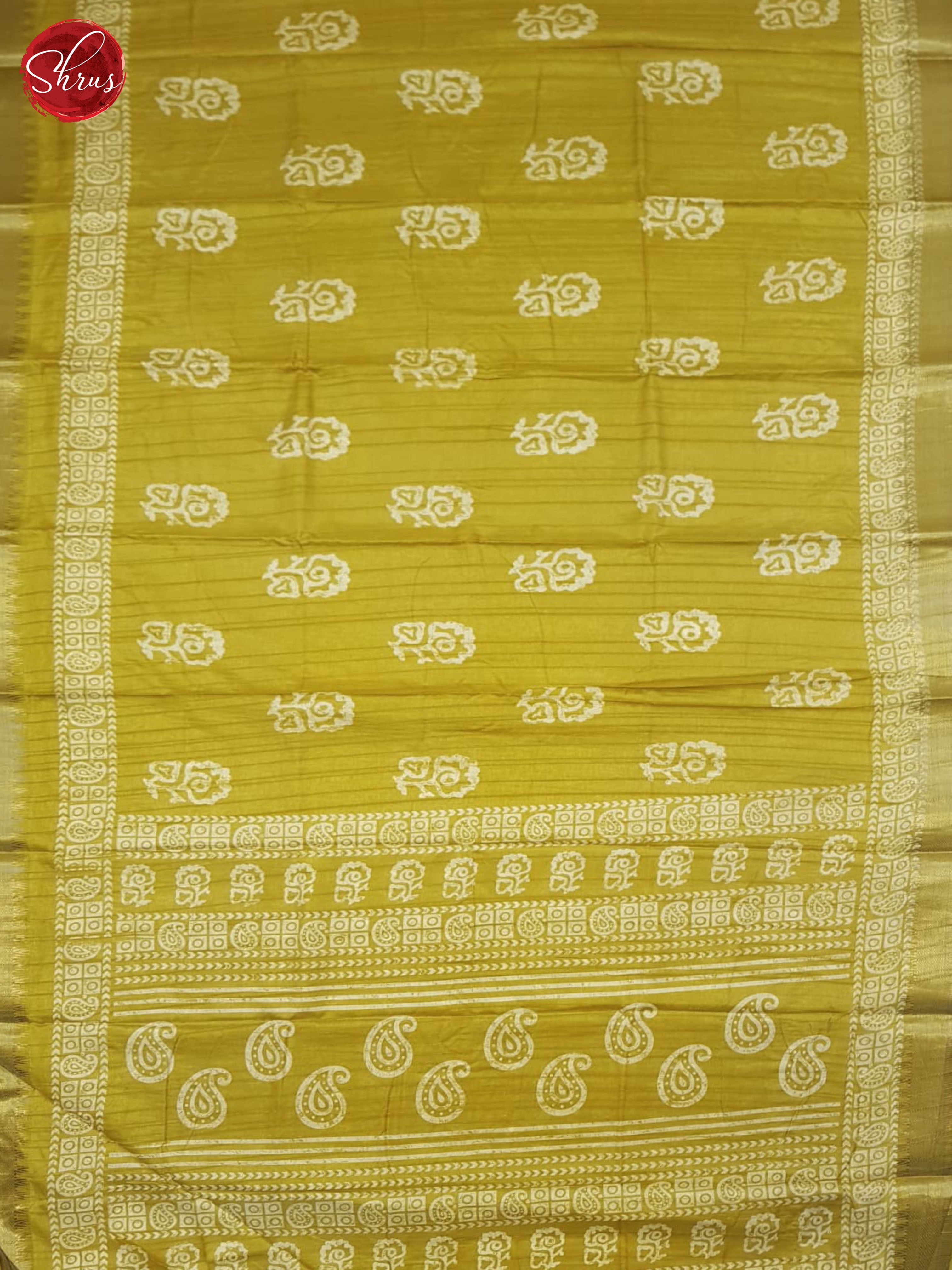 Mustard(Single  Tone)- Semi crepe Saree - Shop on ShrusEternity.com