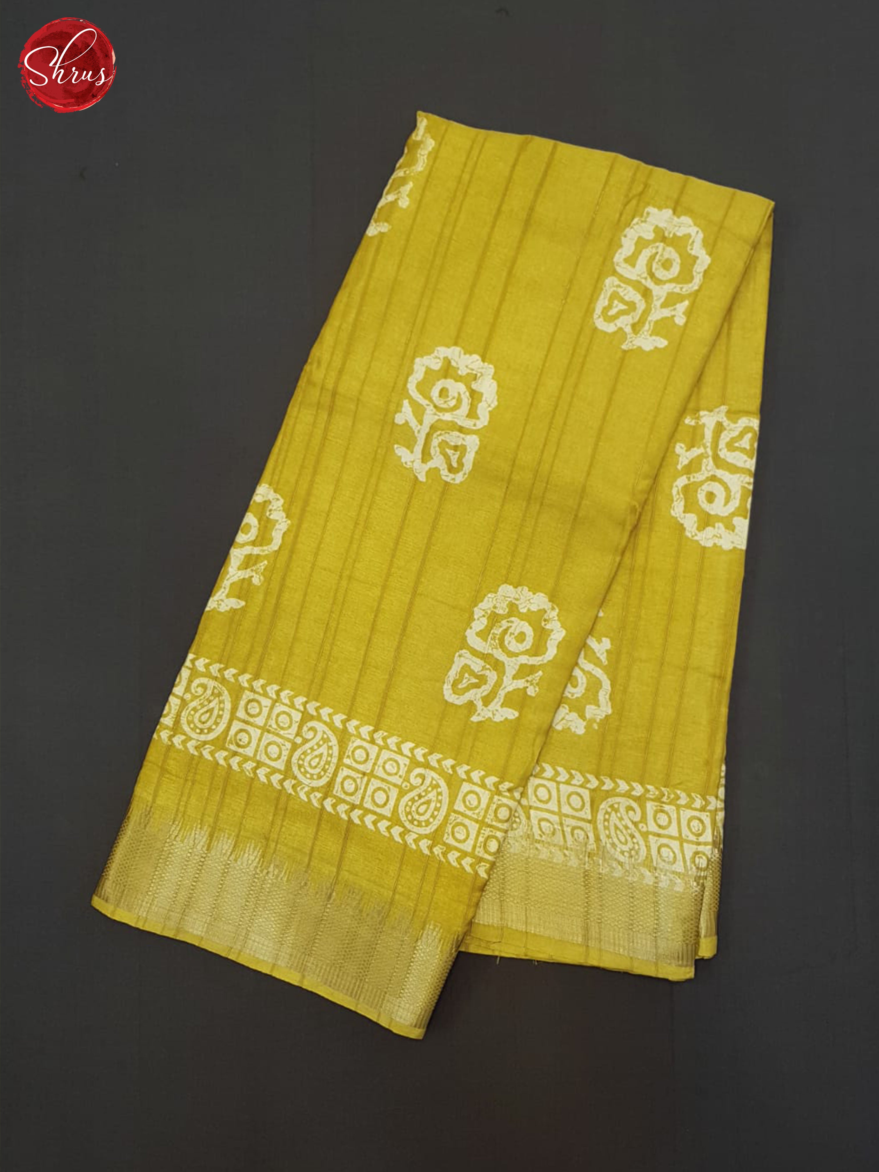 Mustard(Single  Tone)- Semi crepe Saree - Shop on ShrusEternity.com