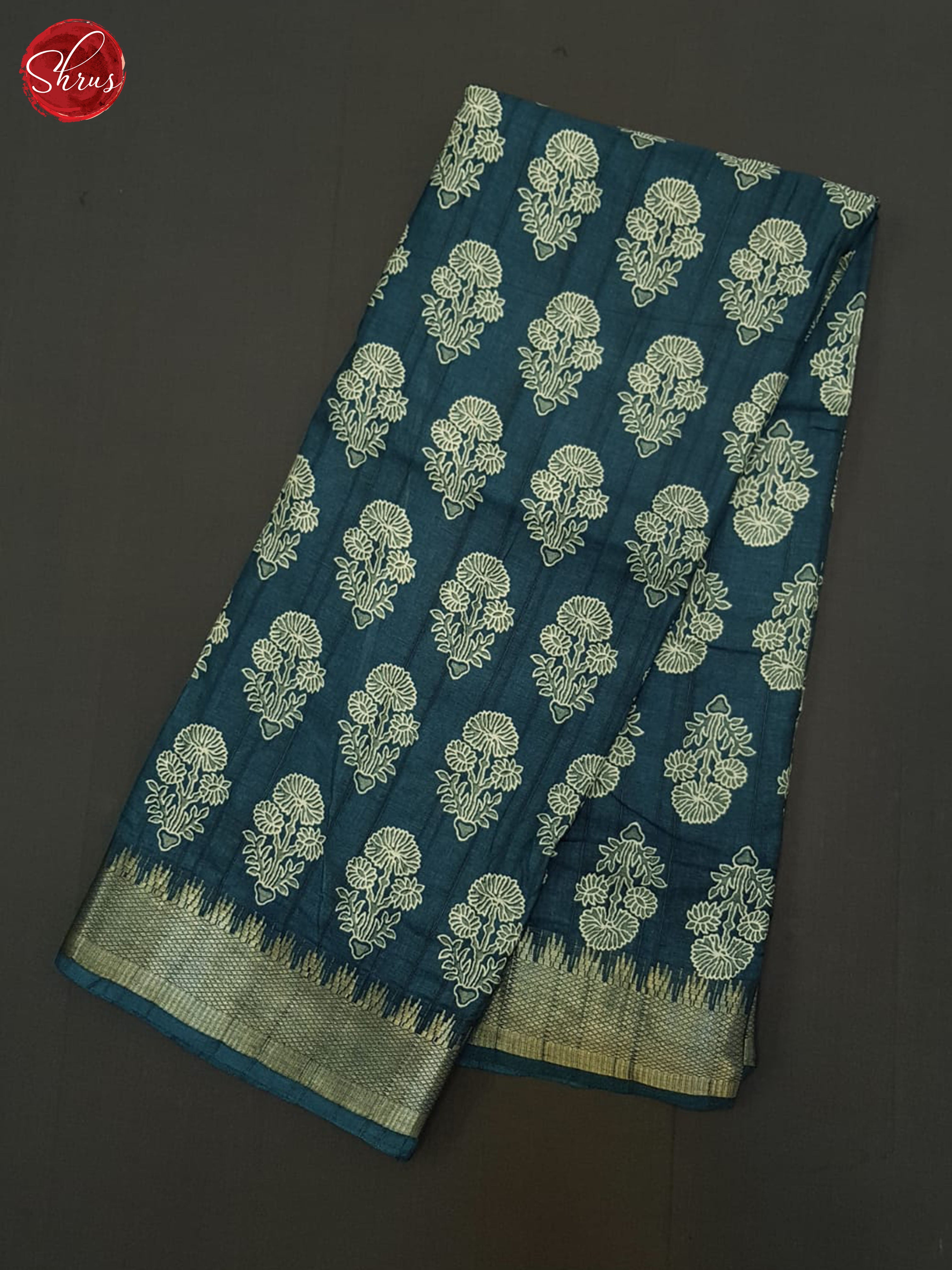 Blue(Single Tone) - Semi crepe Saree - Shop on ShrusEternity.com