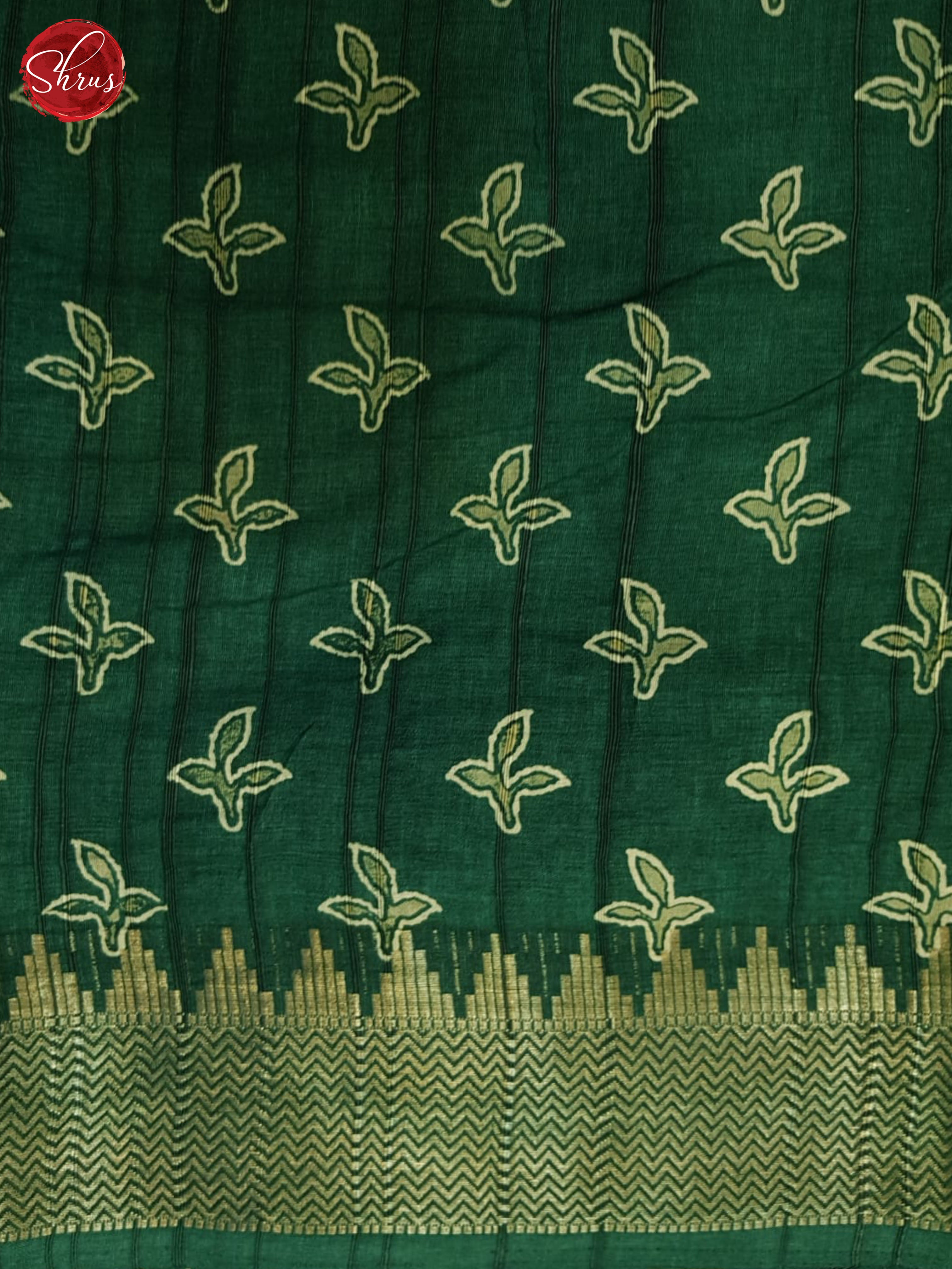 Green(Single Tone) - Semi Crepe Saree - Shop on ShrusEternity.com