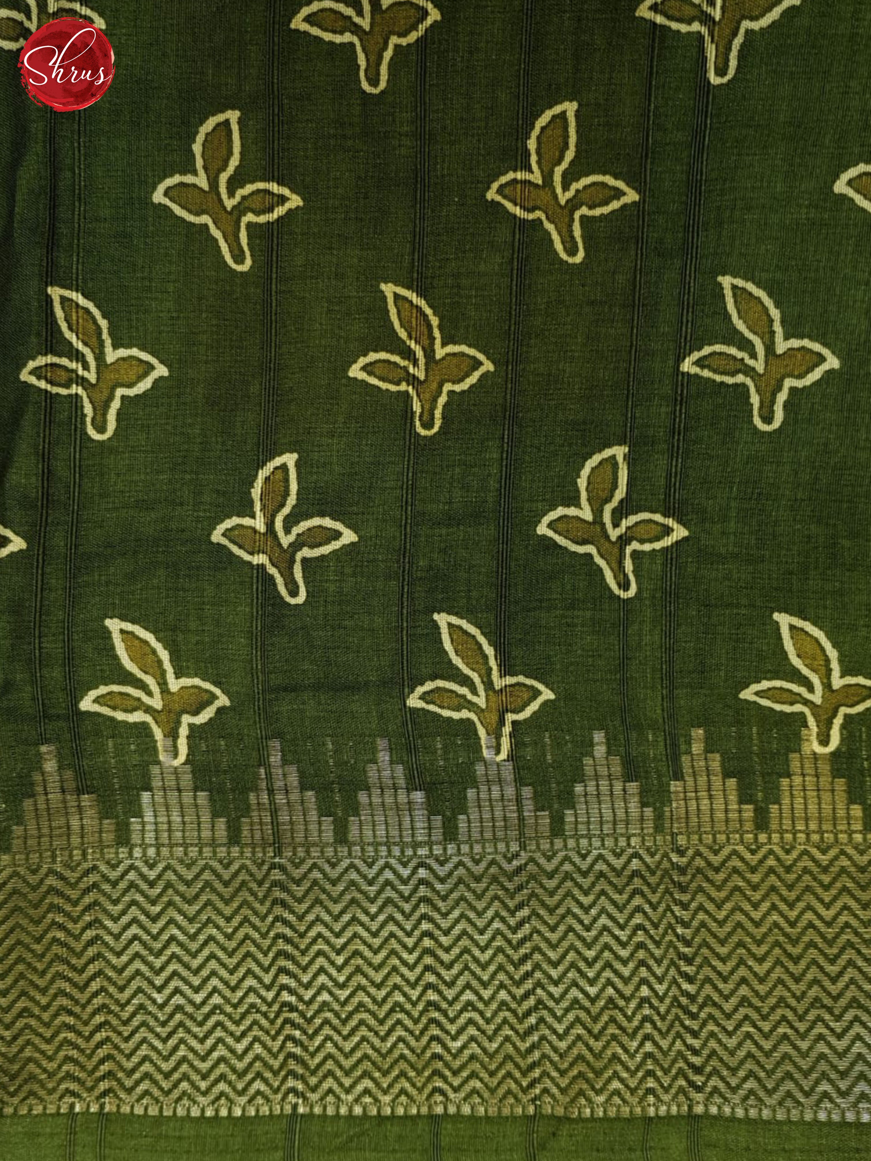 Green(Single Tone) - Semi Crepe Saree - Shop on ShrusEternity.com