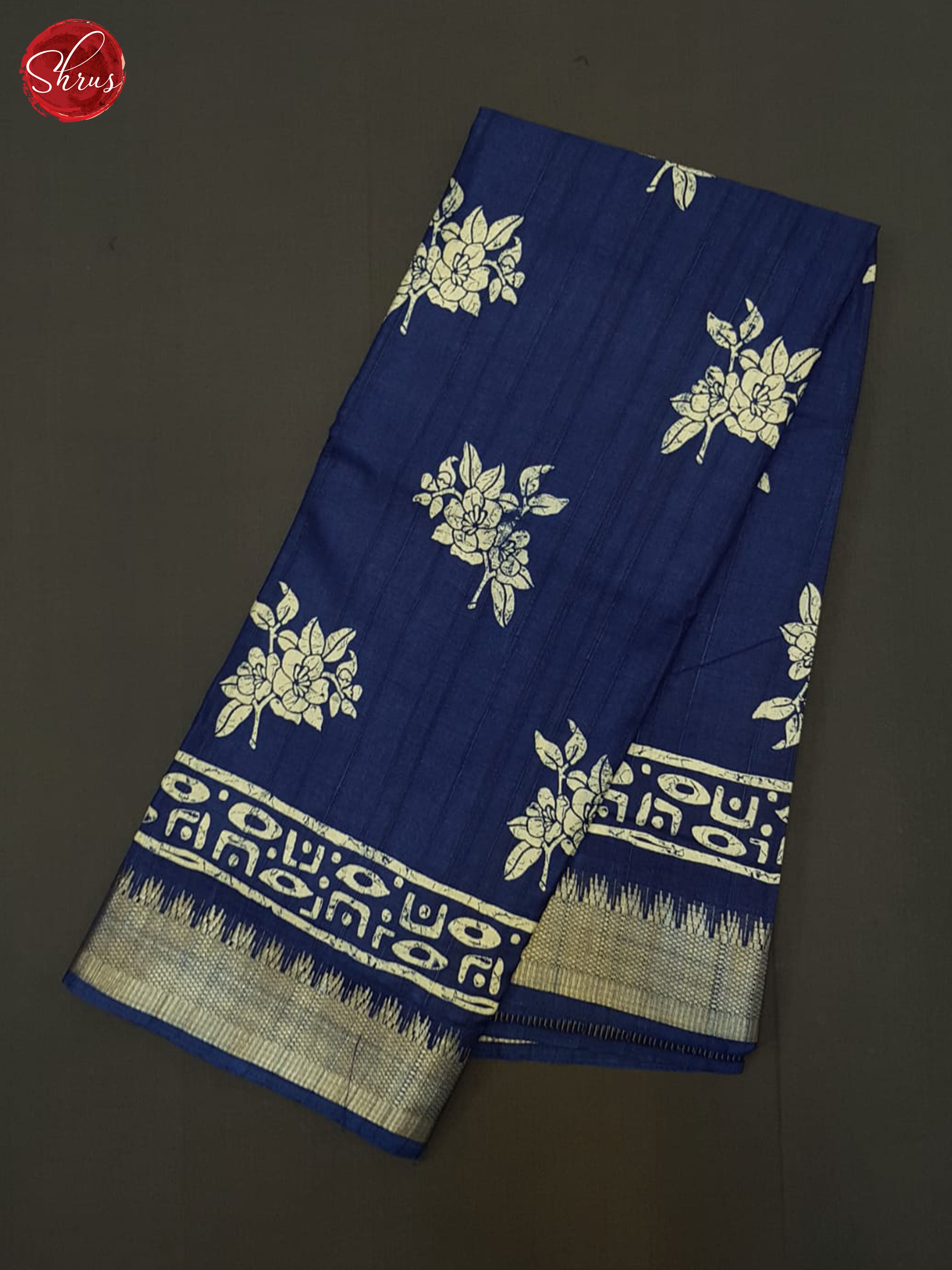 Blue(SIngle Tone) - Semi Crepe Saree - Shop on ShrusEternity.com