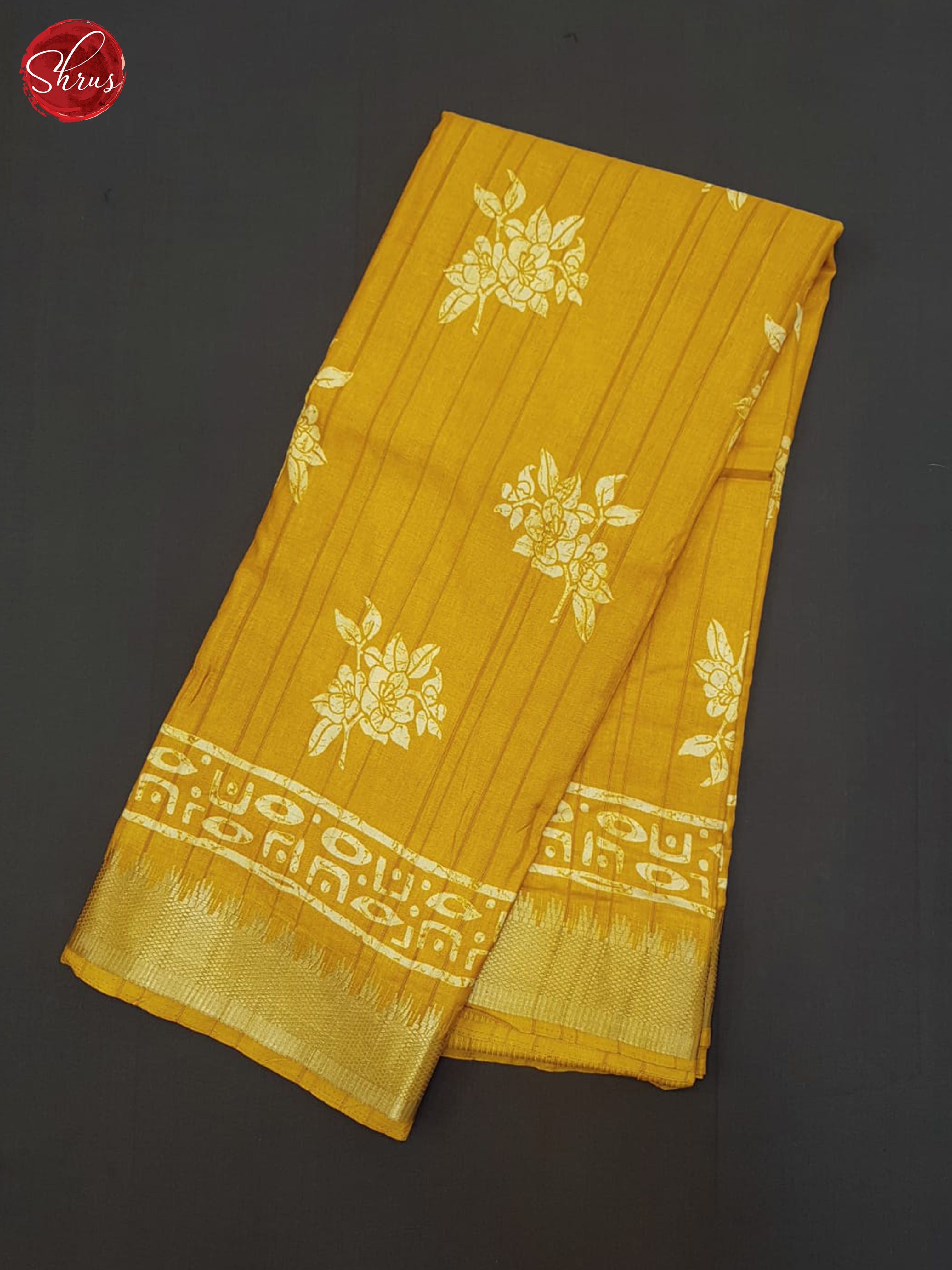 Yellow(Single Tone)- Semi Crepe Saree - Shop on ShrusEternity.com