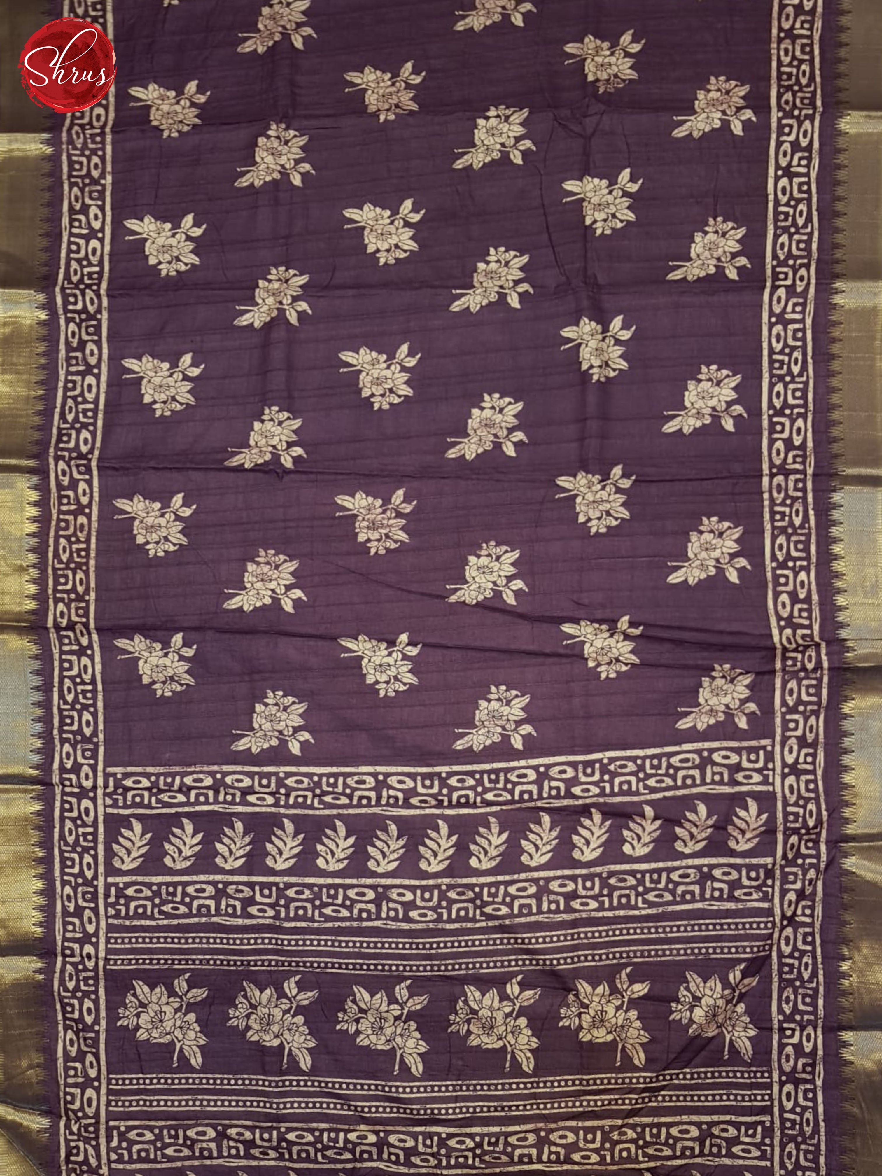 Purple(Single Tone) - Semi Crepe Saree - Shop on ShrusEternity.com