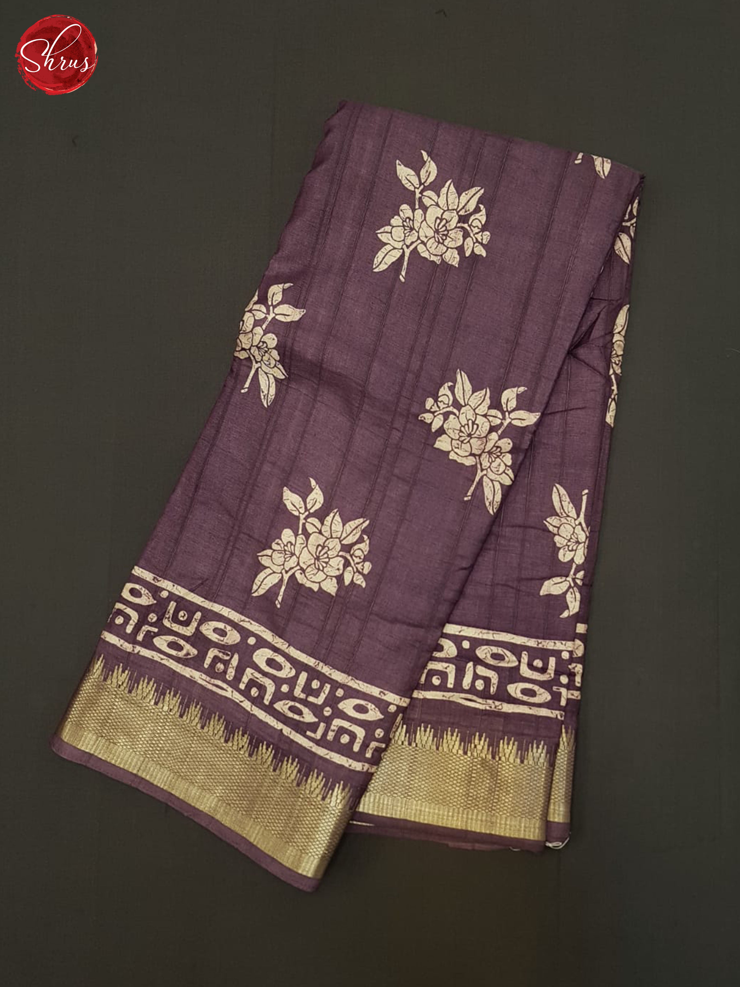 Purple(Single Tone) - Semi Crepe Saree - Shop on ShrusEternity.com