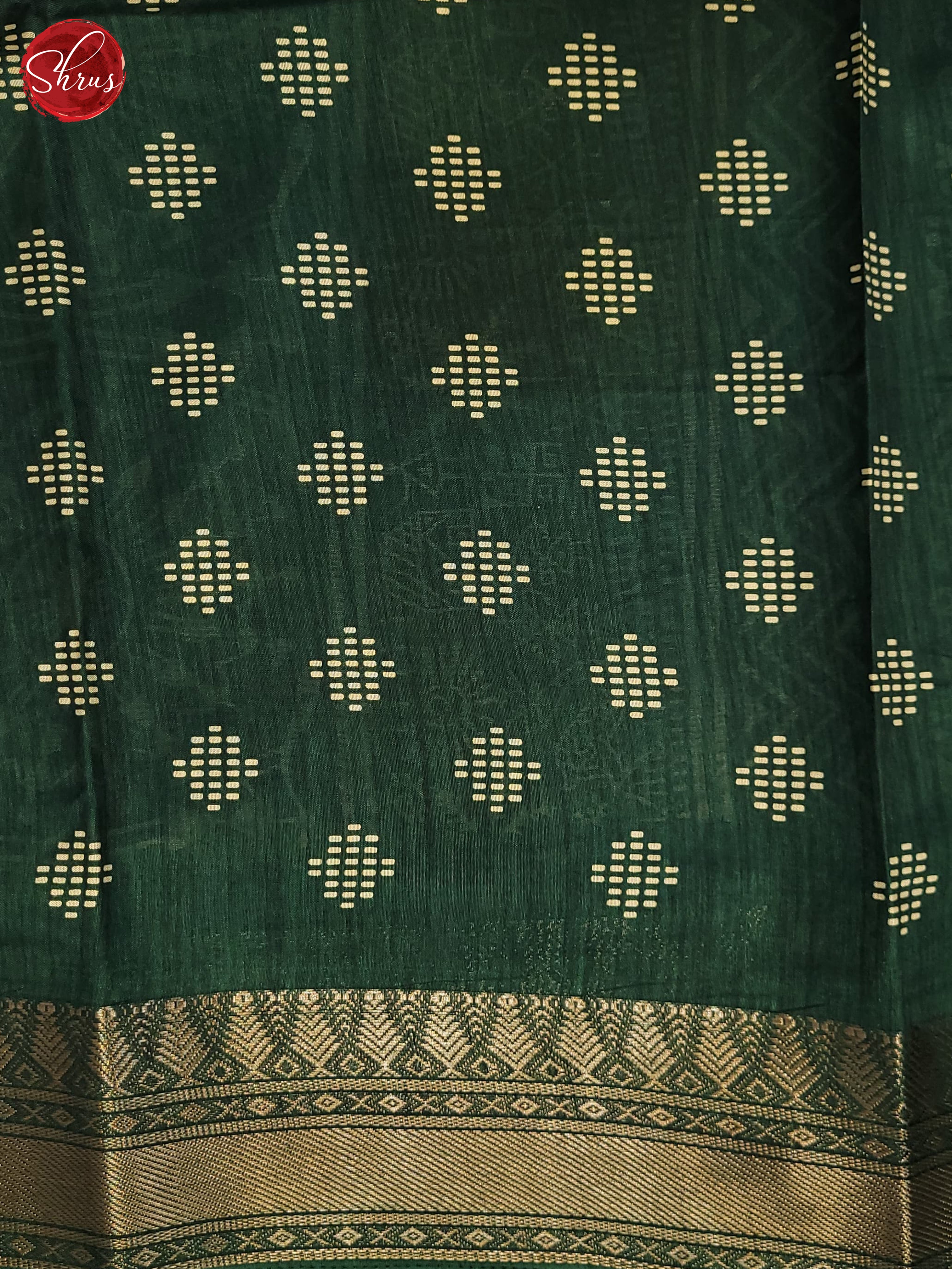 Bottle Green(Single Tone) - Semi Crepe Saree - Shop on ShrusEternity.com