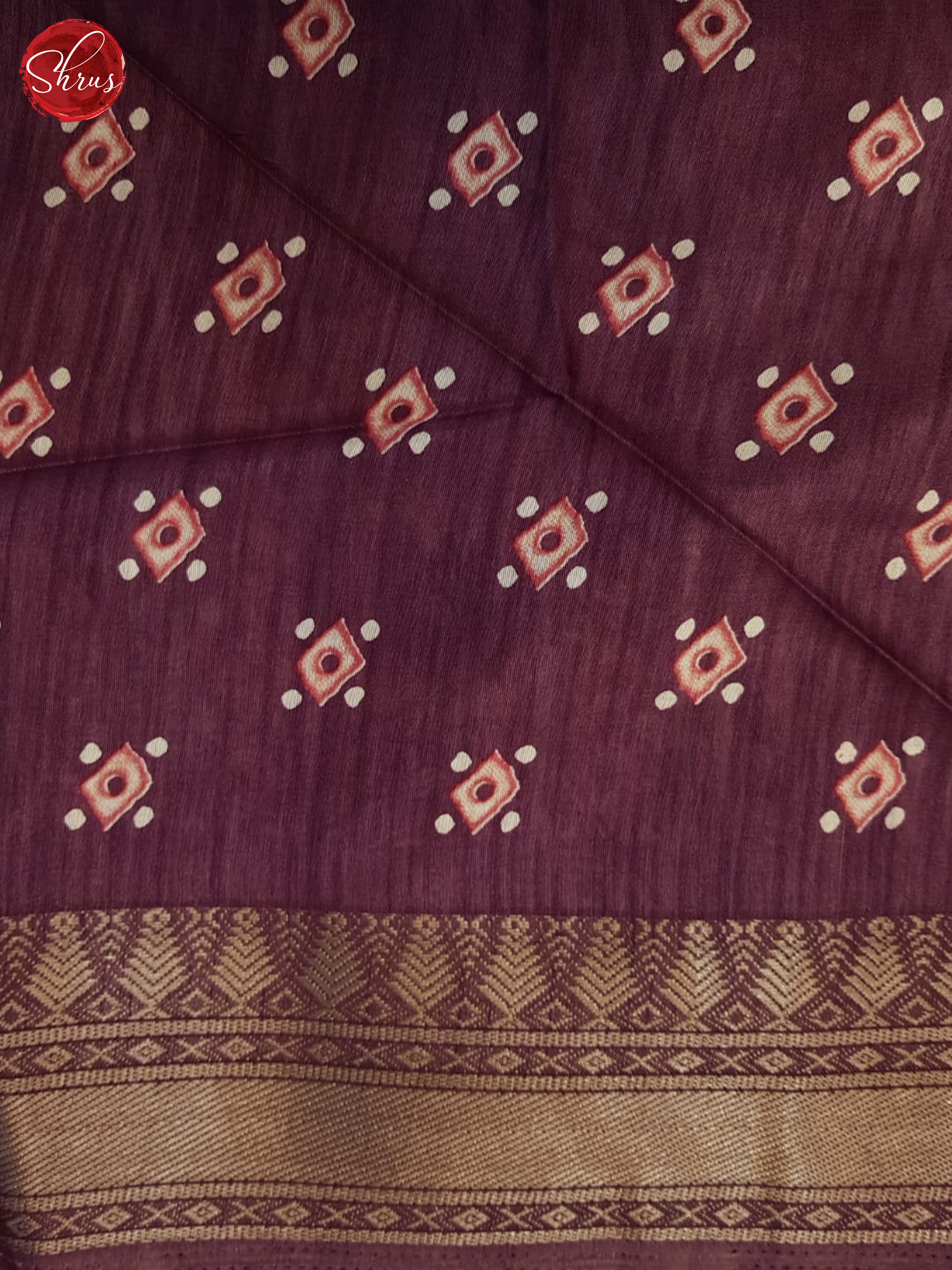 Dusty WIne(Single Tone)- Semi Crepe Saree - Shop on ShrusEternity.com