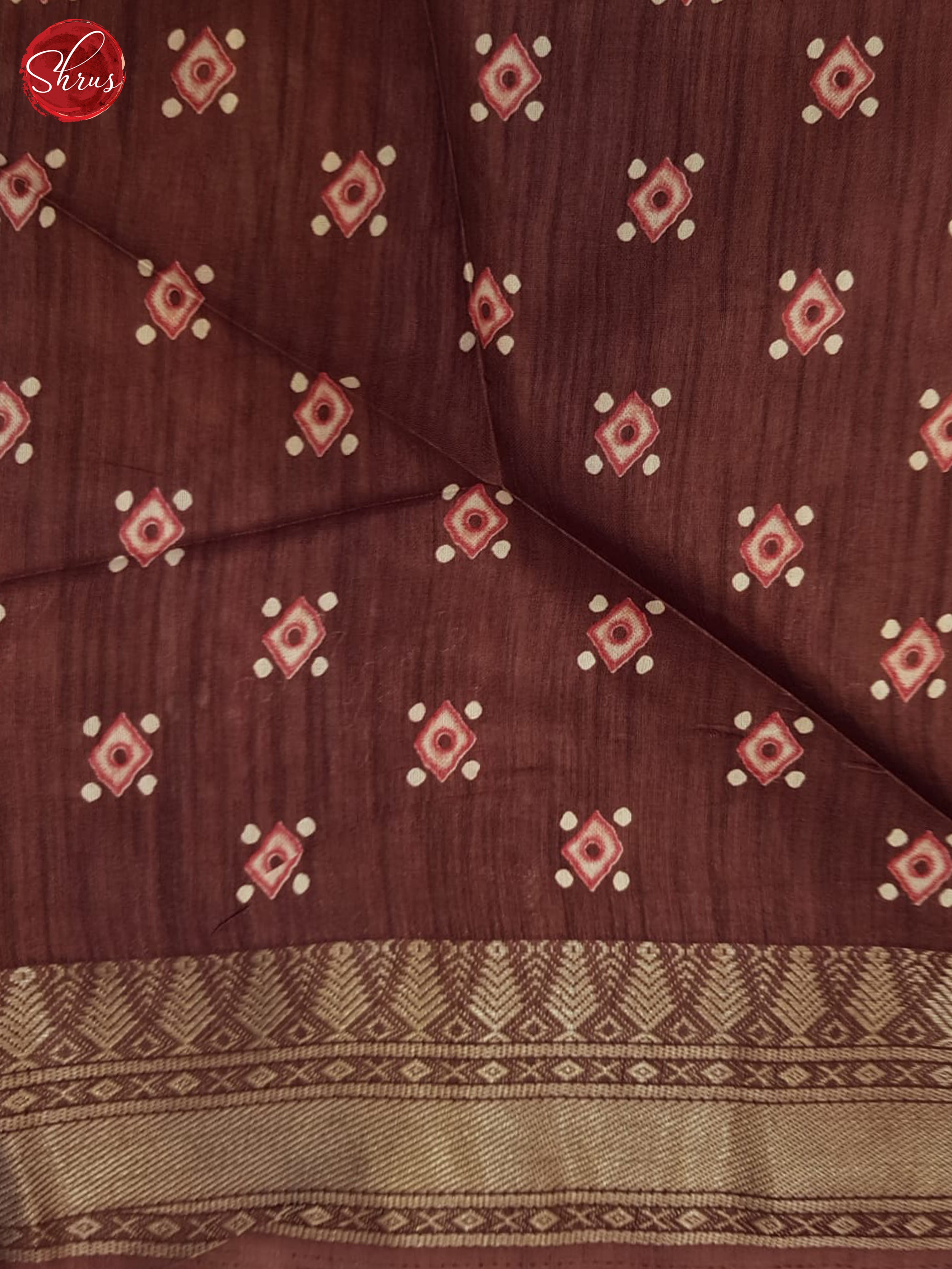 Brown(Single Tone) - Semi Crepe Saree - Shop on ShrusEternity.com