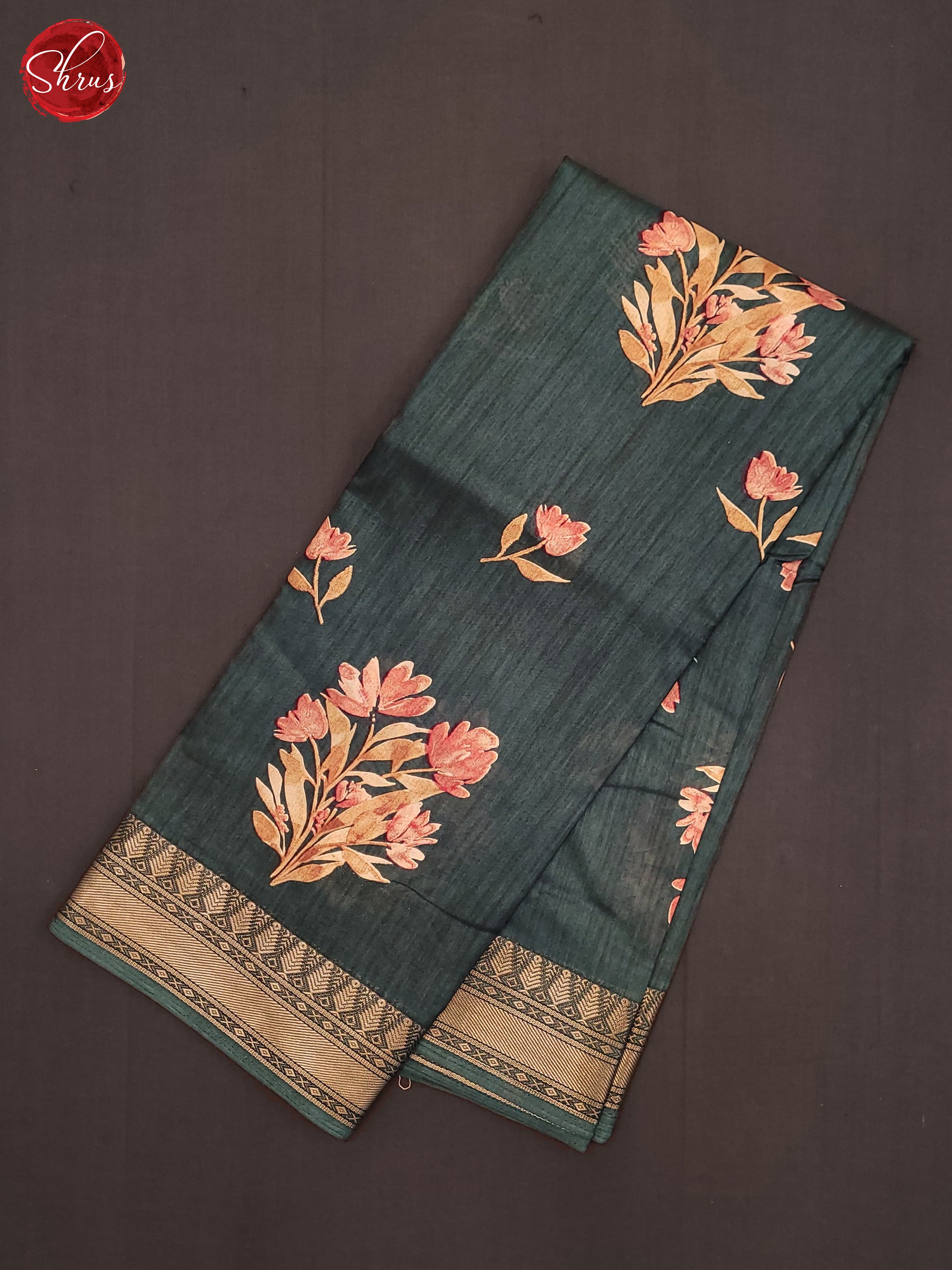 Green(Single Tone) - Semi Crepe Saree - Shop on ShrusEternity.com