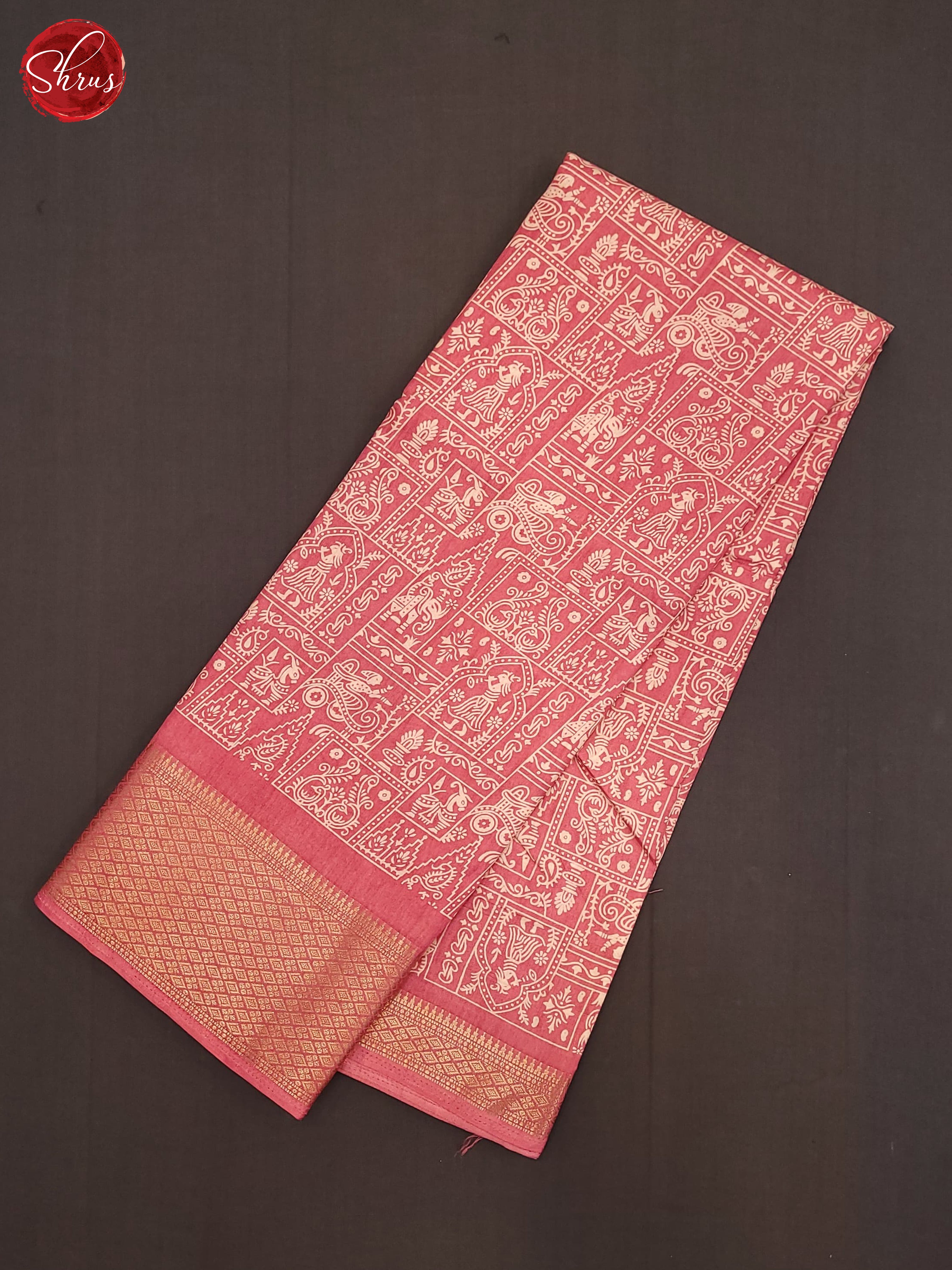 Pink(Single Tone) - Semi Crepe Saree - Shop on ShrusEternity.com