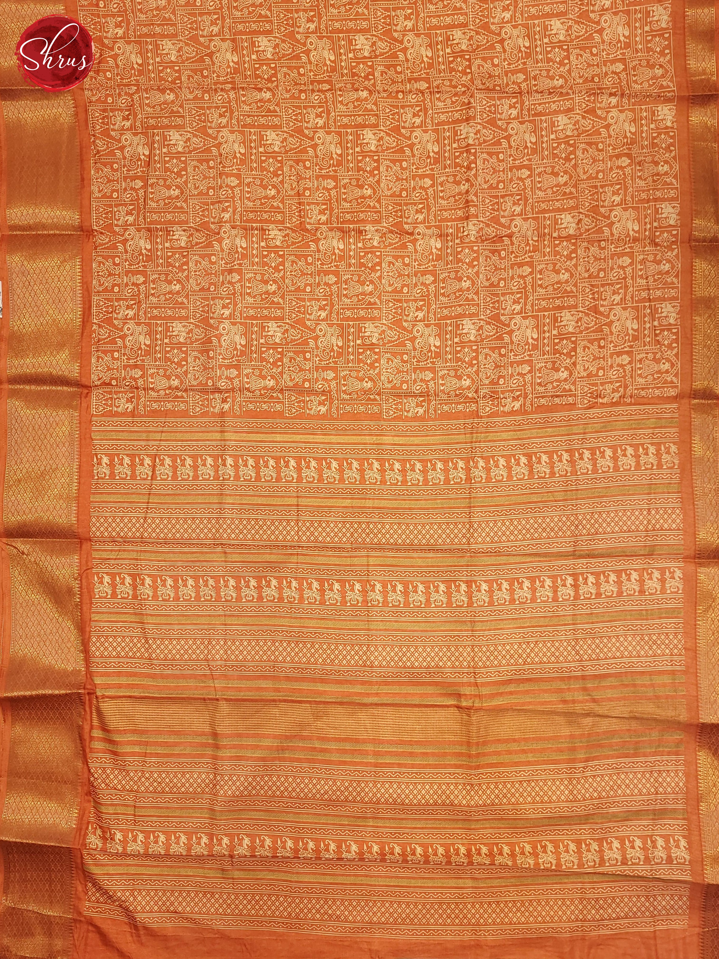 Peach(Single Tone) - Semi Crepe Saree - Shop on ShrusEternity.com