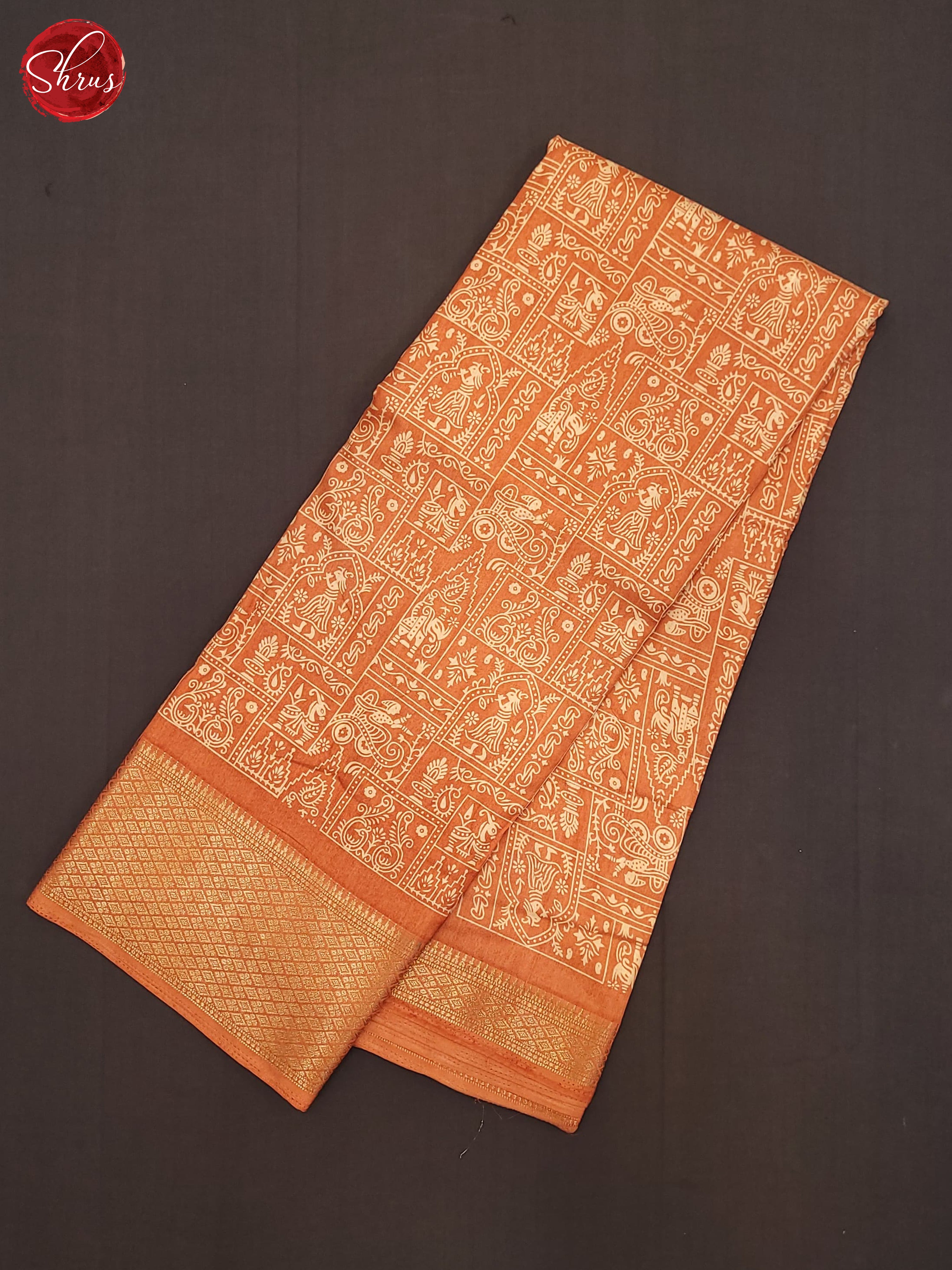 Peach(Single Tone) - Semi Crepe Saree - Shop on ShrusEternity.com