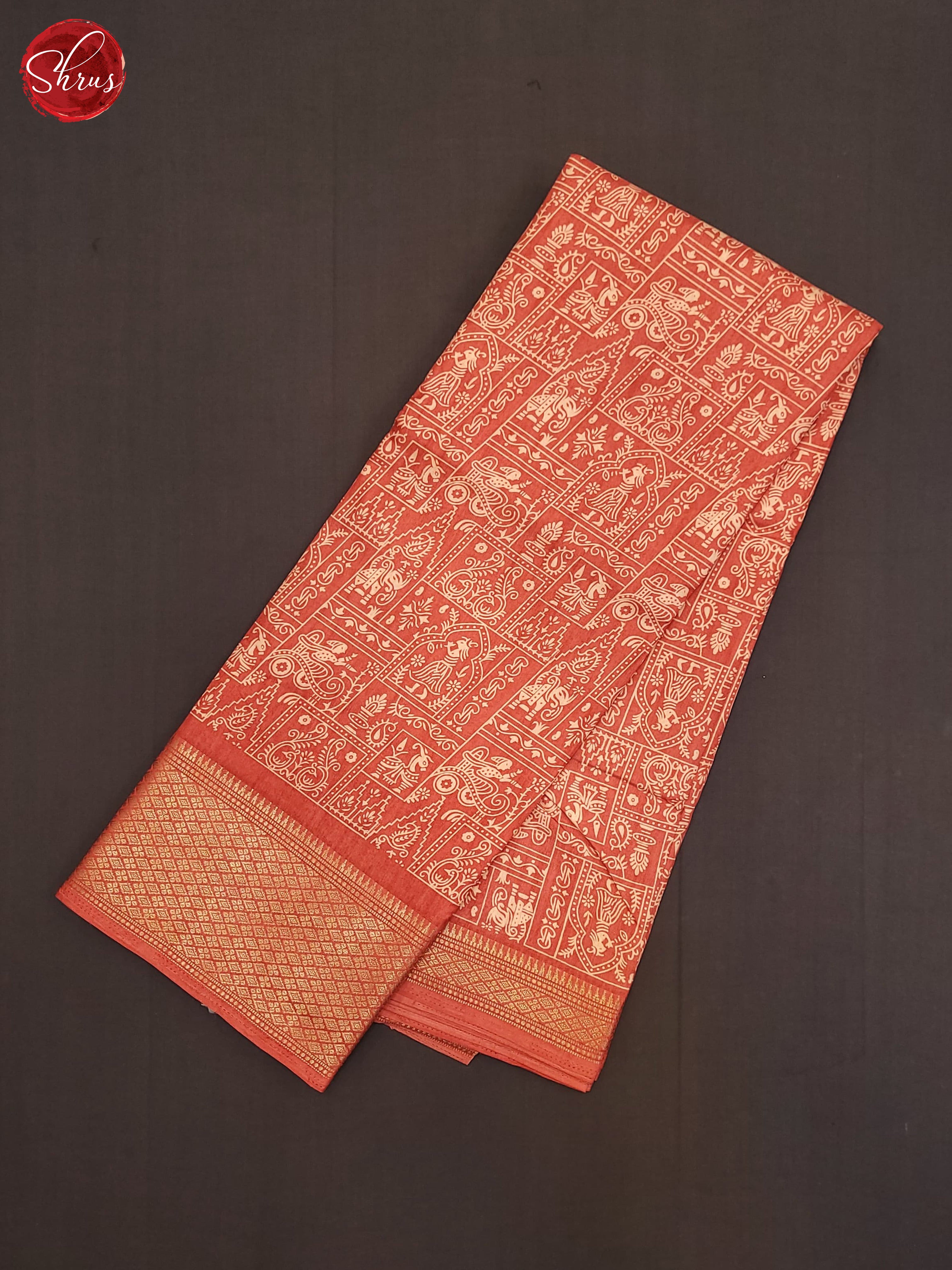 Peachish Pink(Single Tone) - Semi Crepe Saree - Shop on ShrusEternity.com