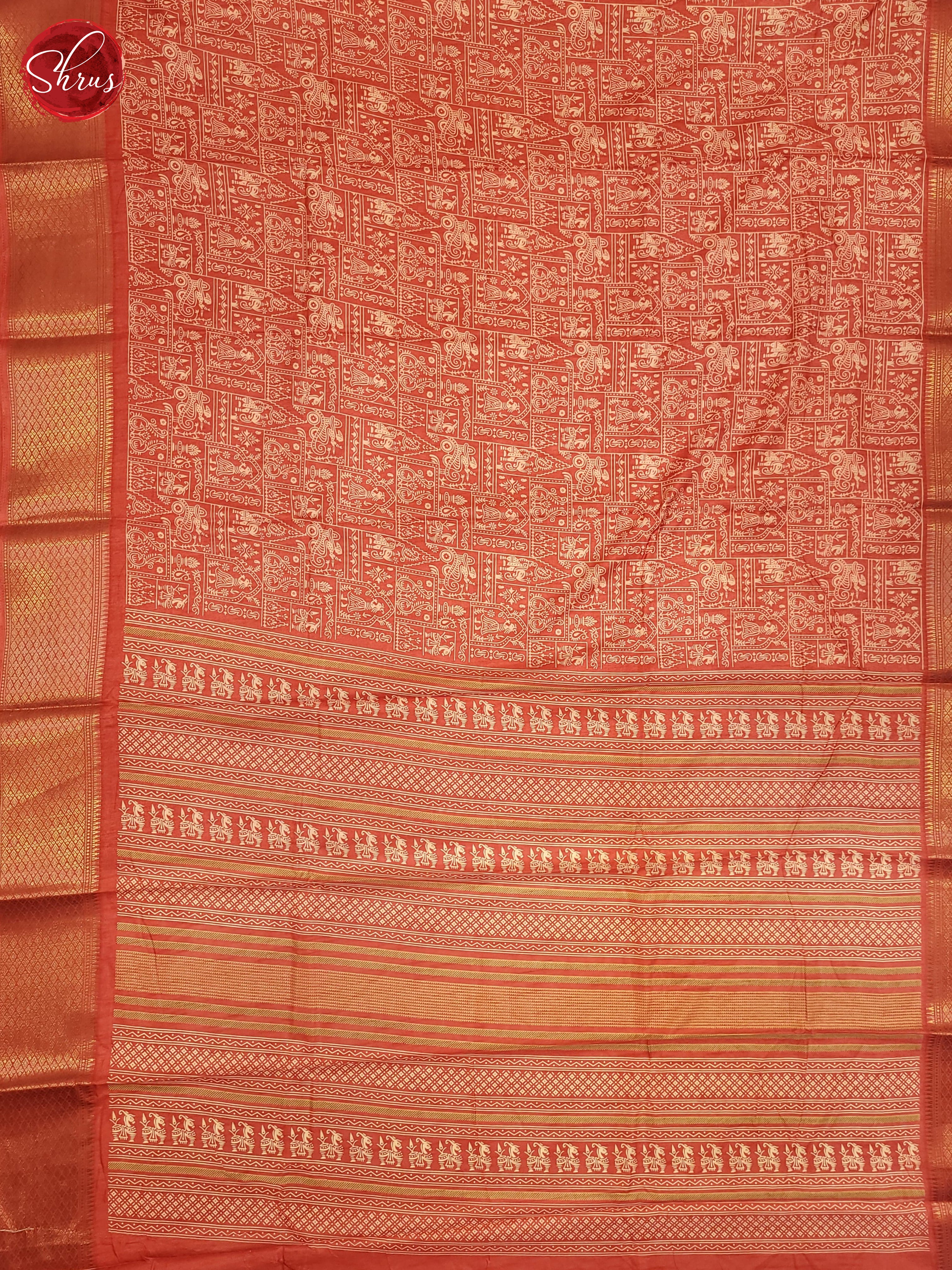 Peachish Pink(Single Tone) - Semi Crepe Saree - Shop on ShrusEternity.com