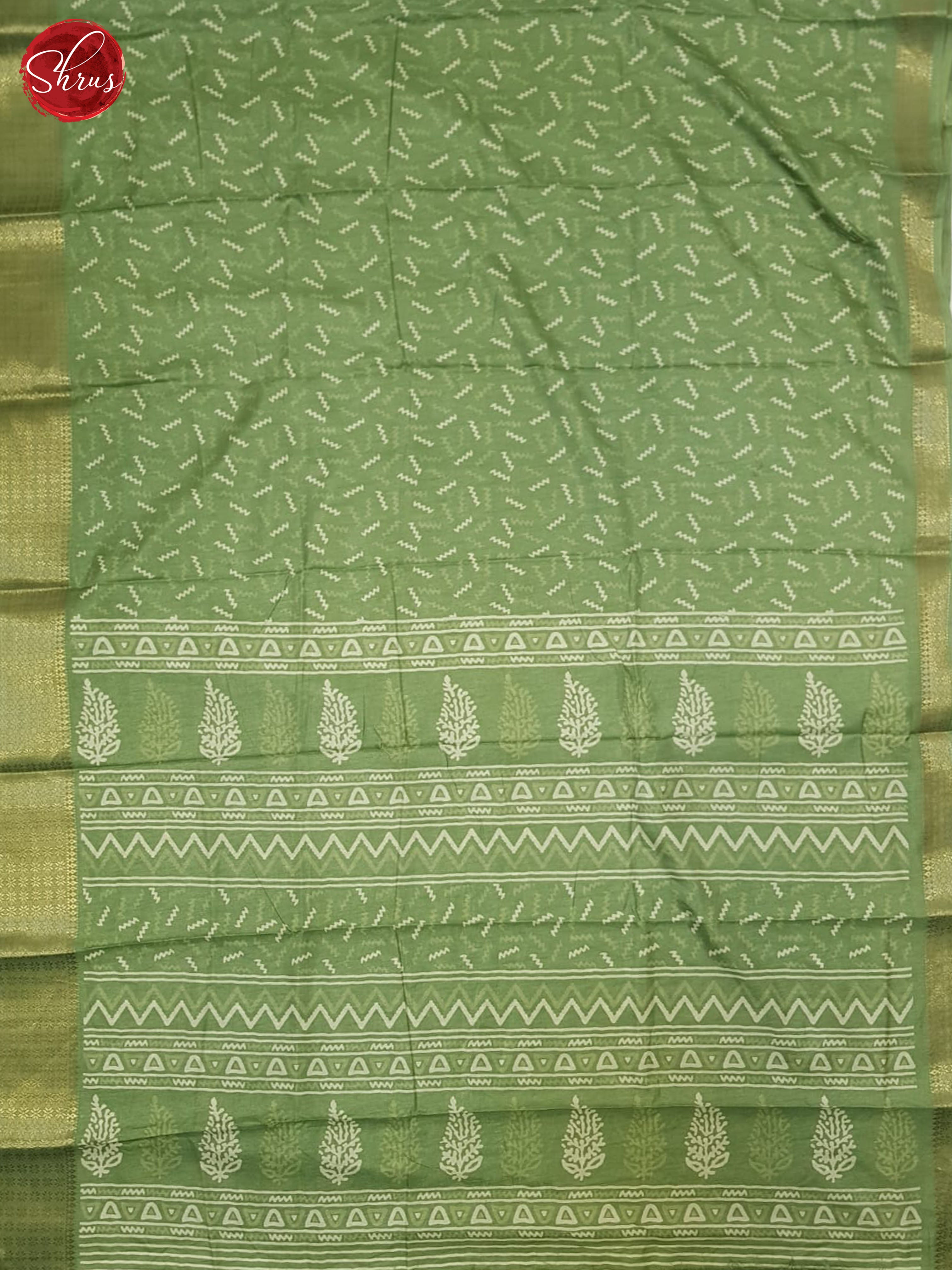 Green(Single Tone)- Semi crepe Saree - Shop on ShrusEternity.com