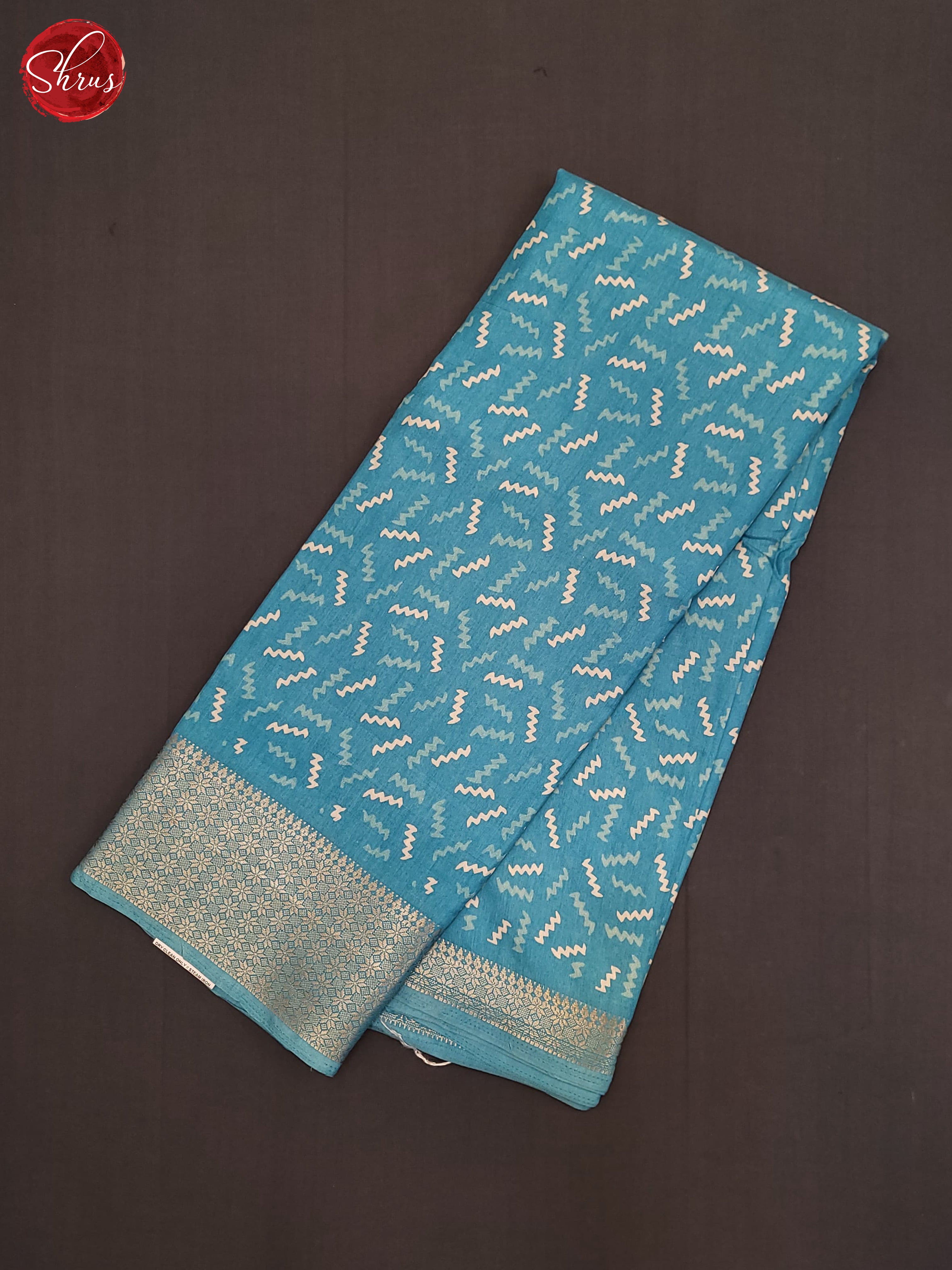 Blue (Single Tone) - Semi Crepe Saree - Shop on ShrusEternity.com