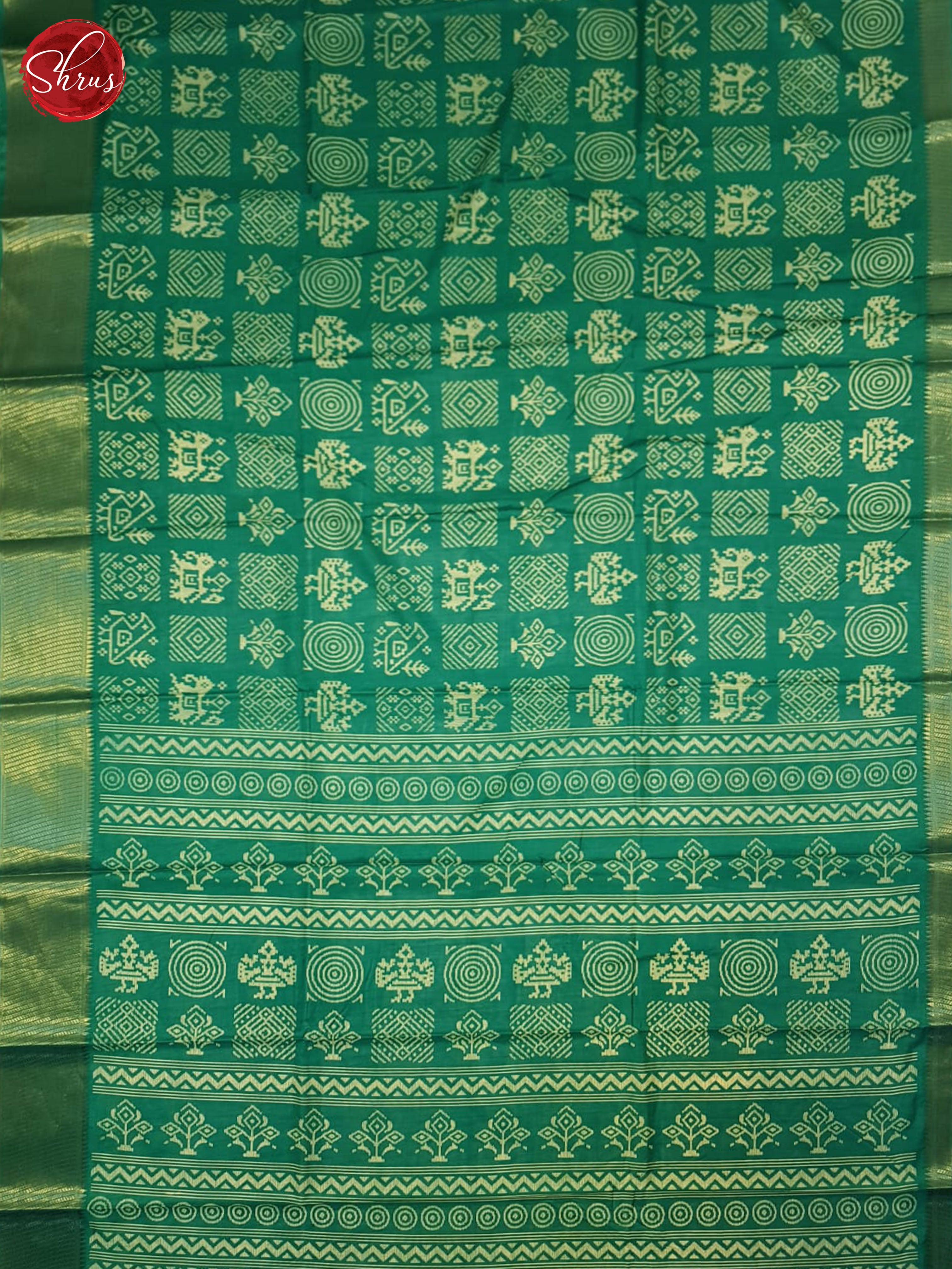 Green(Single Tone) - Semi crepe Saree - Shop on ShrusEternity.com