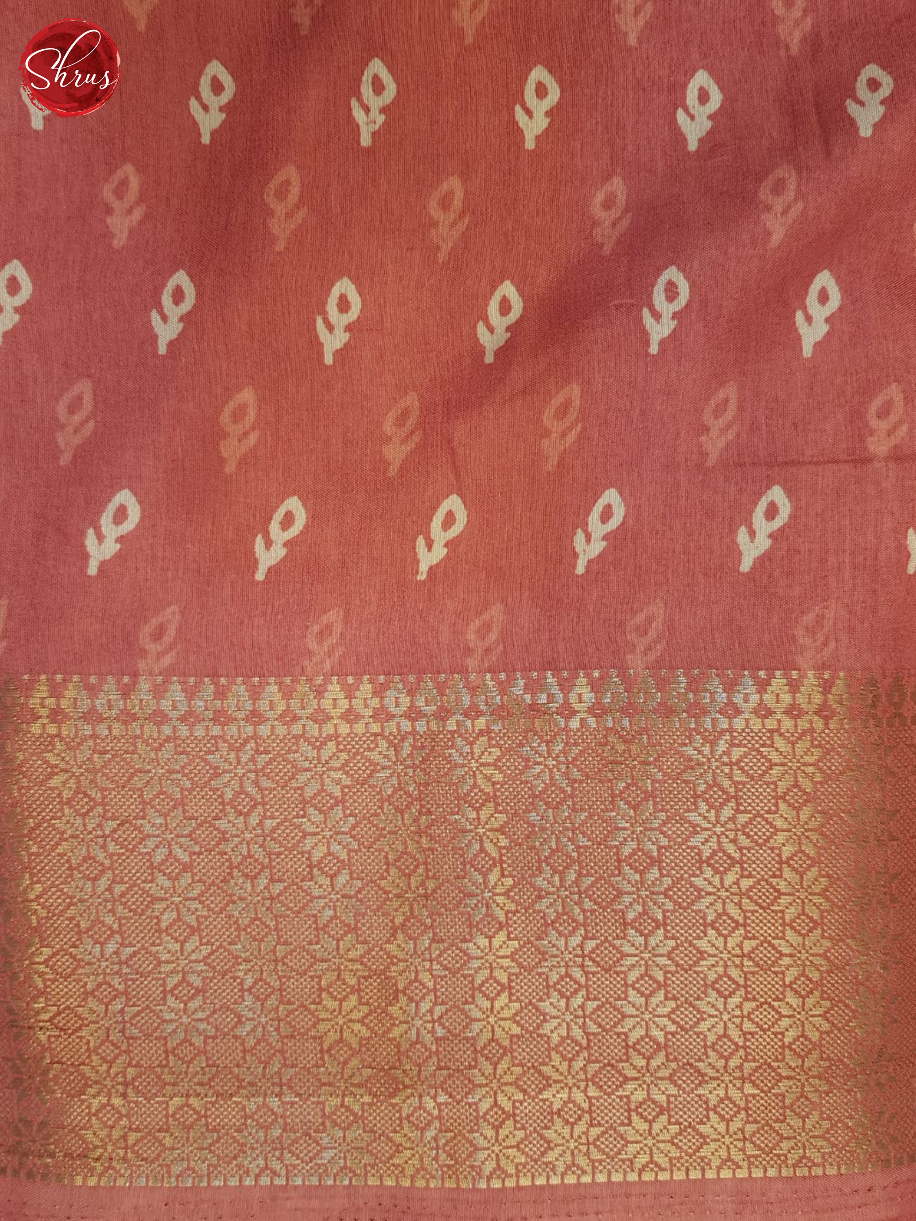 Orangish Pink(Single Tone) - Semi Crepe Saree - Shop on ShrusEternity.com