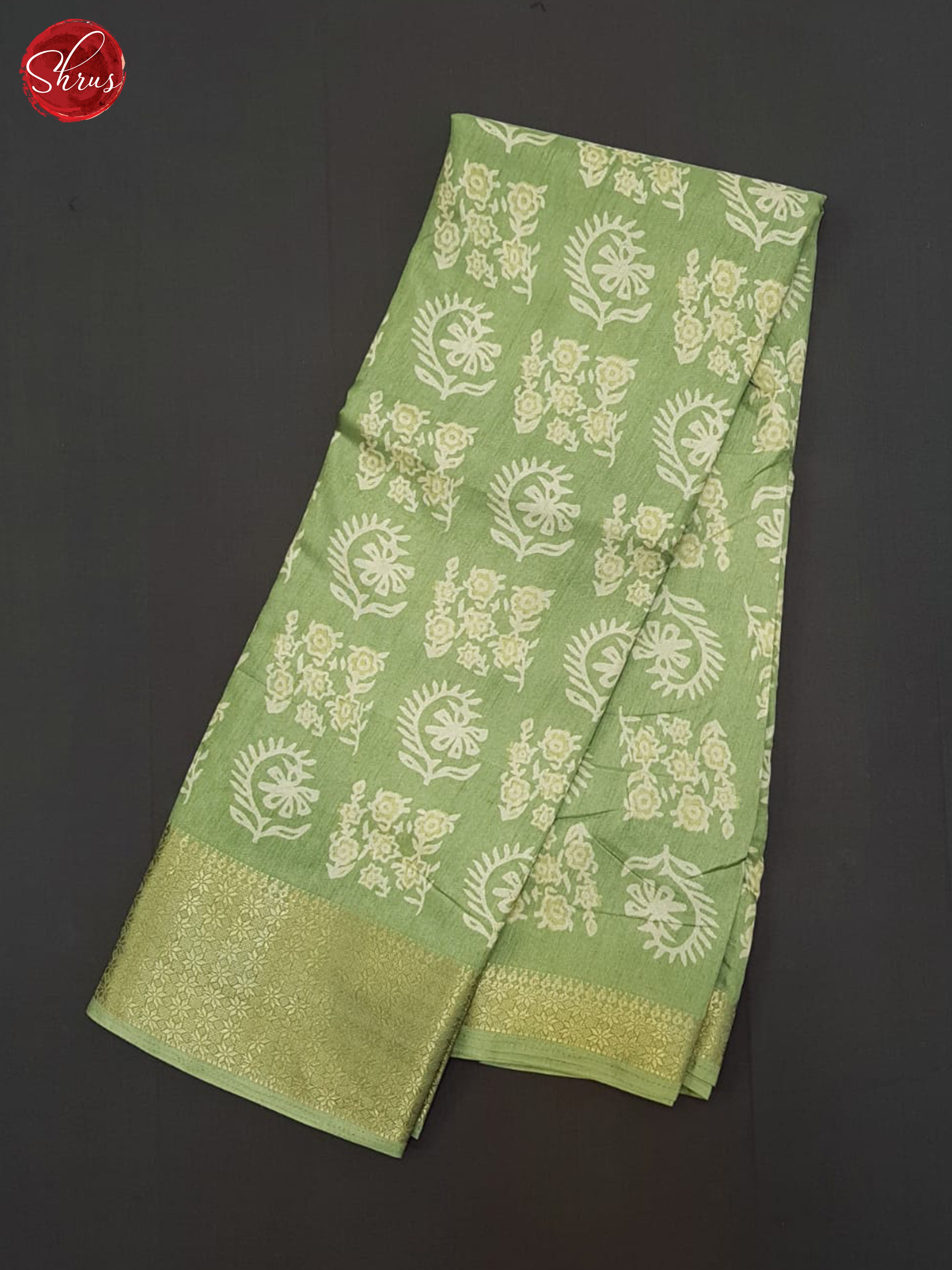 Green(Single Tone) - Semi crepe Saree - Shop on ShrusEternity.com