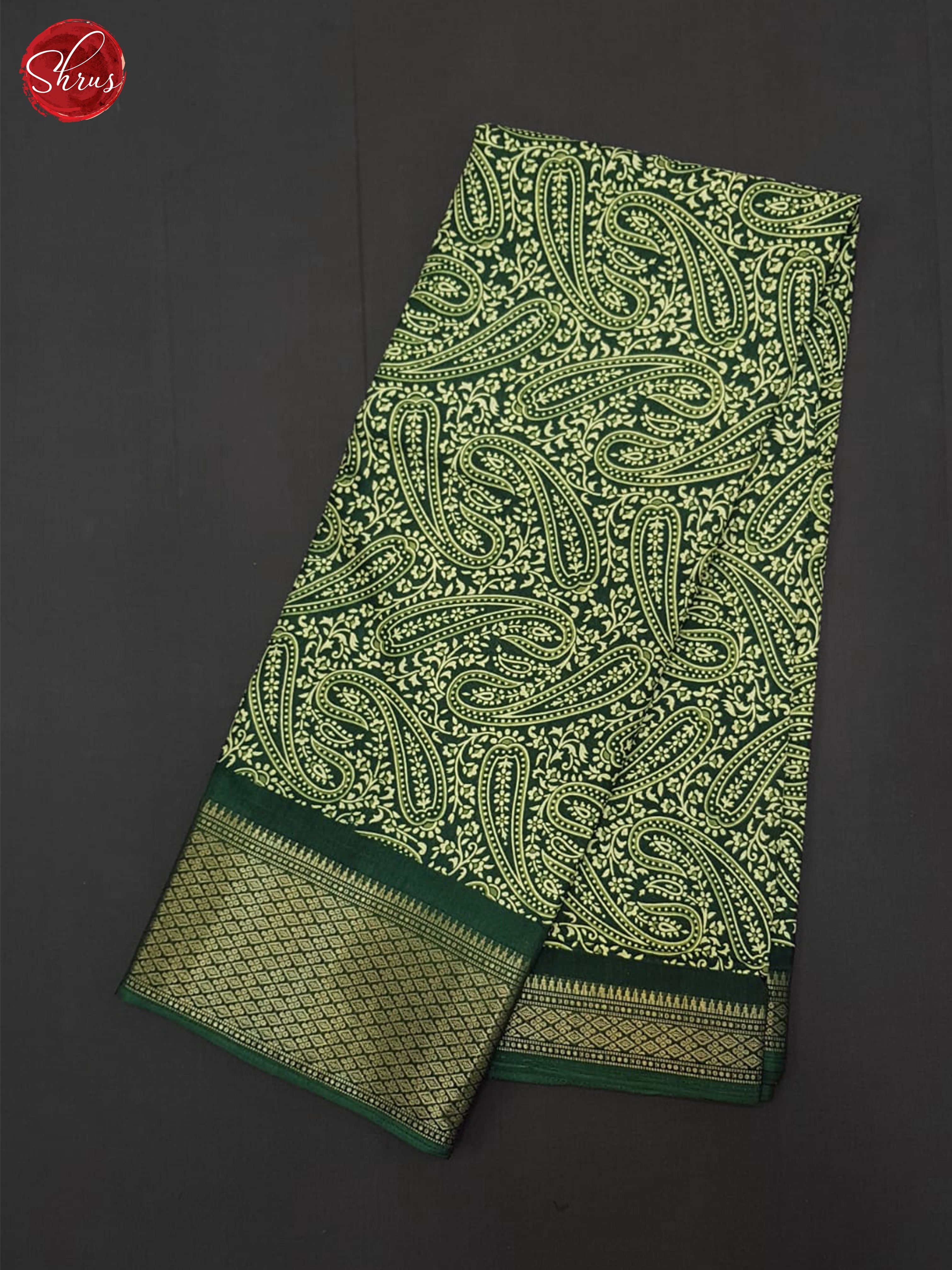 Green(Single tone)- Semi Crepe Saree - Shop on ShrusEternity.com