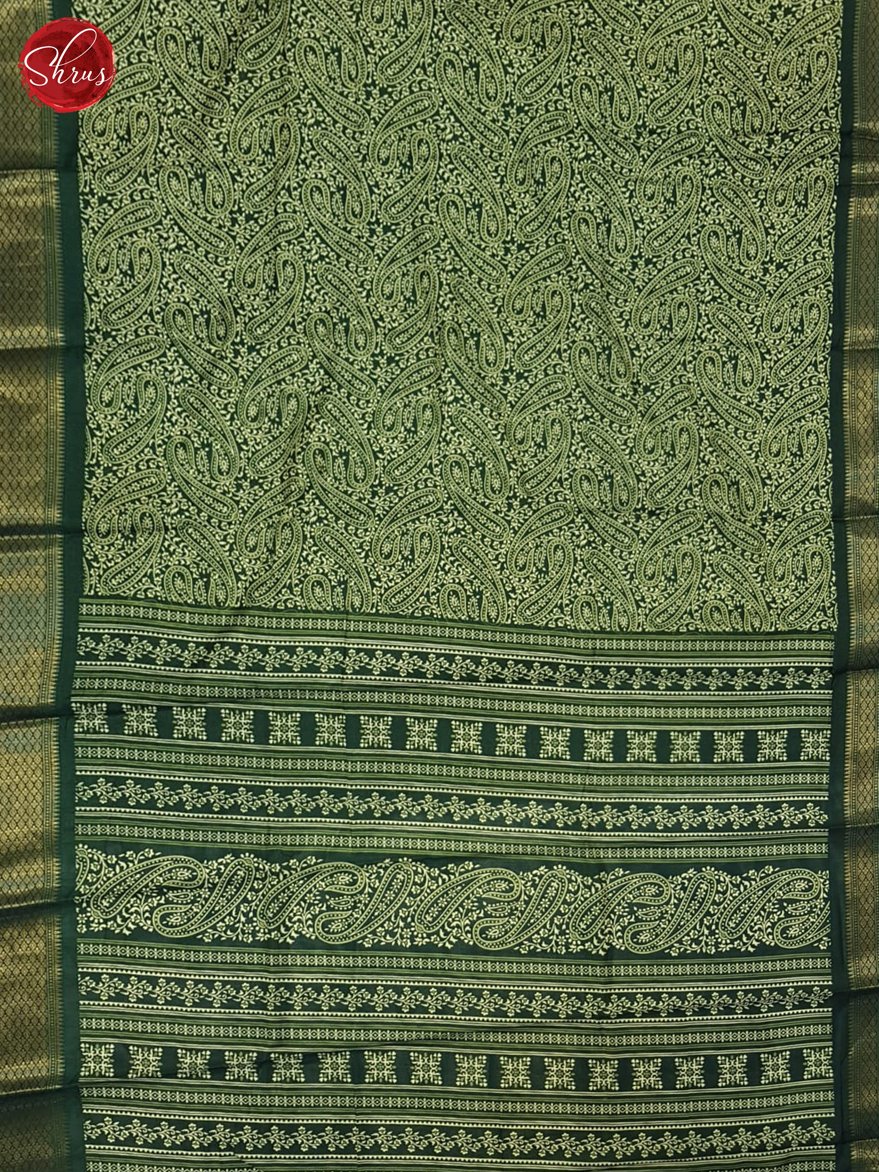 Green(Single tone)- Semi Crepe Saree - Shop on ShrusEternity.com