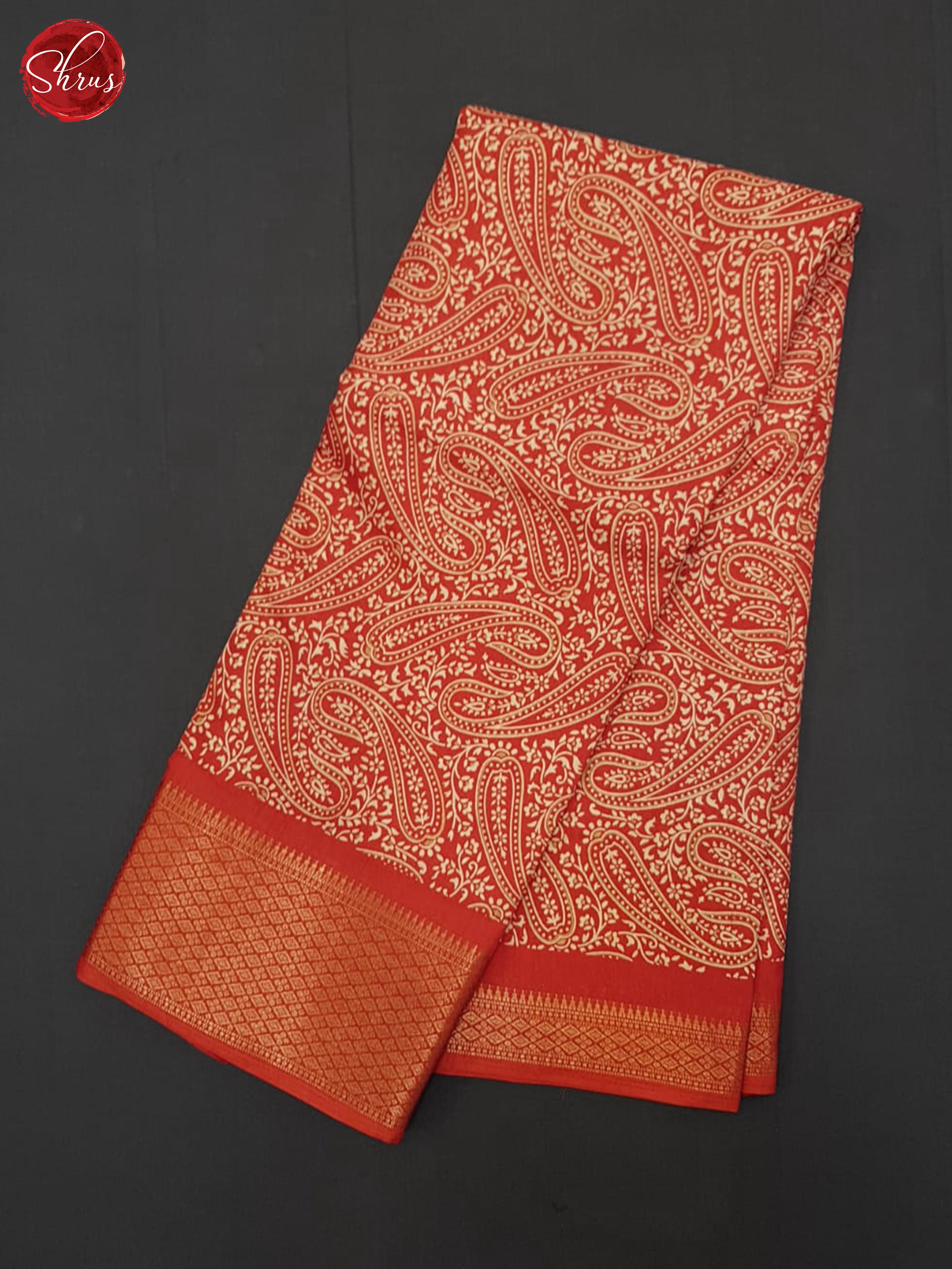 Red(Single tone) - Semi Crepe Saree - Shop on ShrusEternity.com