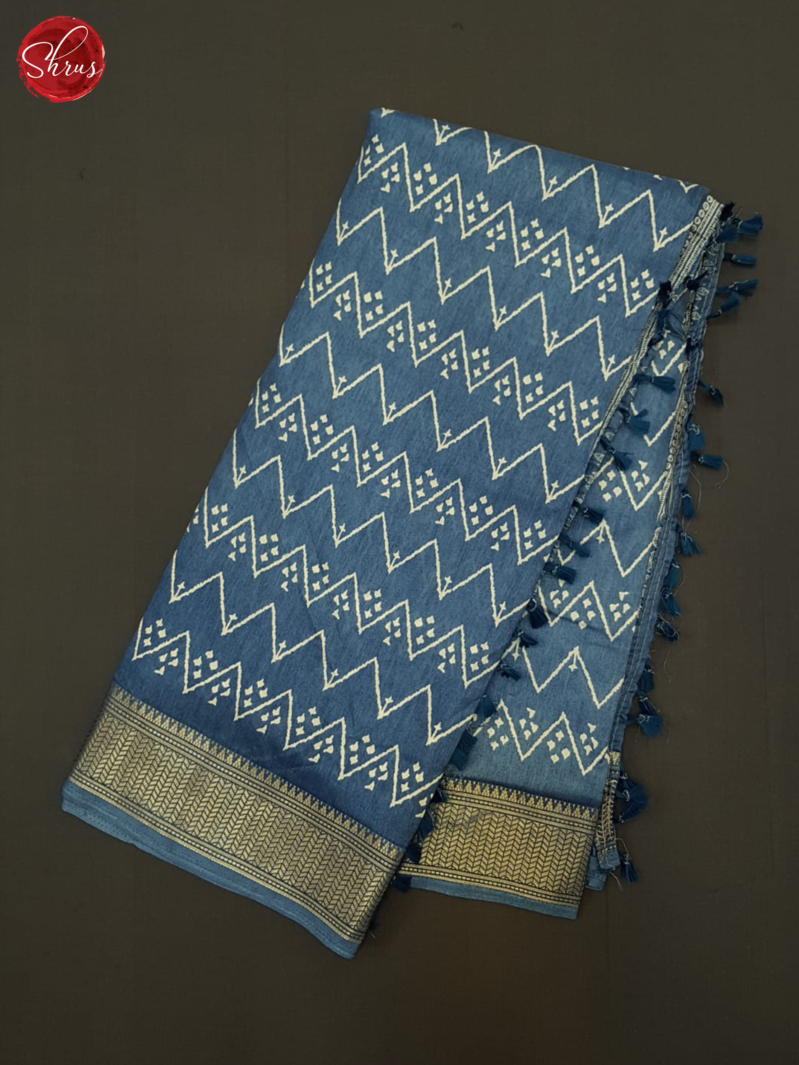 Blue(Single Tone)- Semi crepe Saree - Shop on ShrusEternity.com