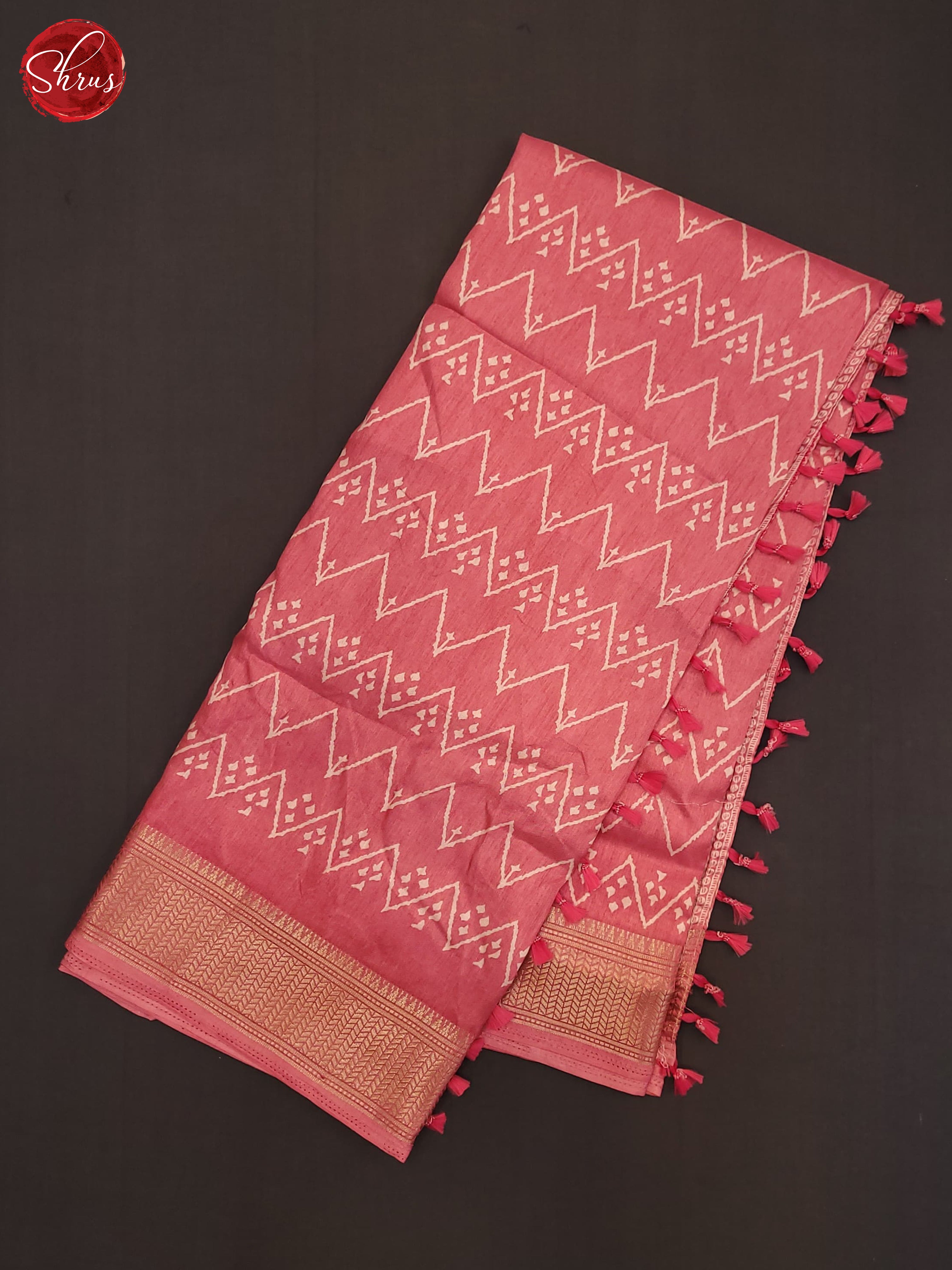 Pink (Single Tone) - Semi Crepe Saree - Shop on ShrusEternity.com