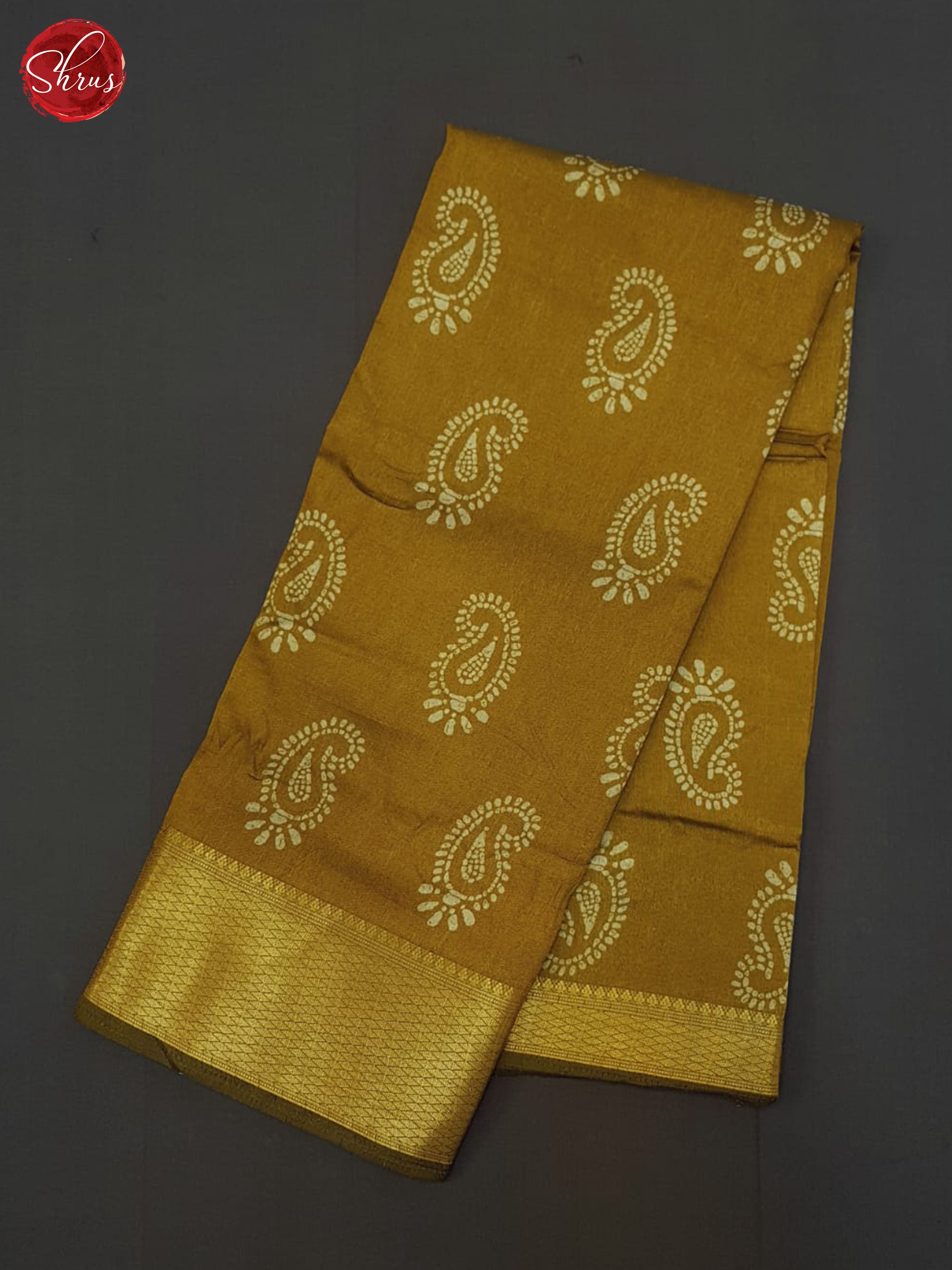 Mehandi (Single Tone) - Semi Crepe Saree - Shop on ShrusEternity.com