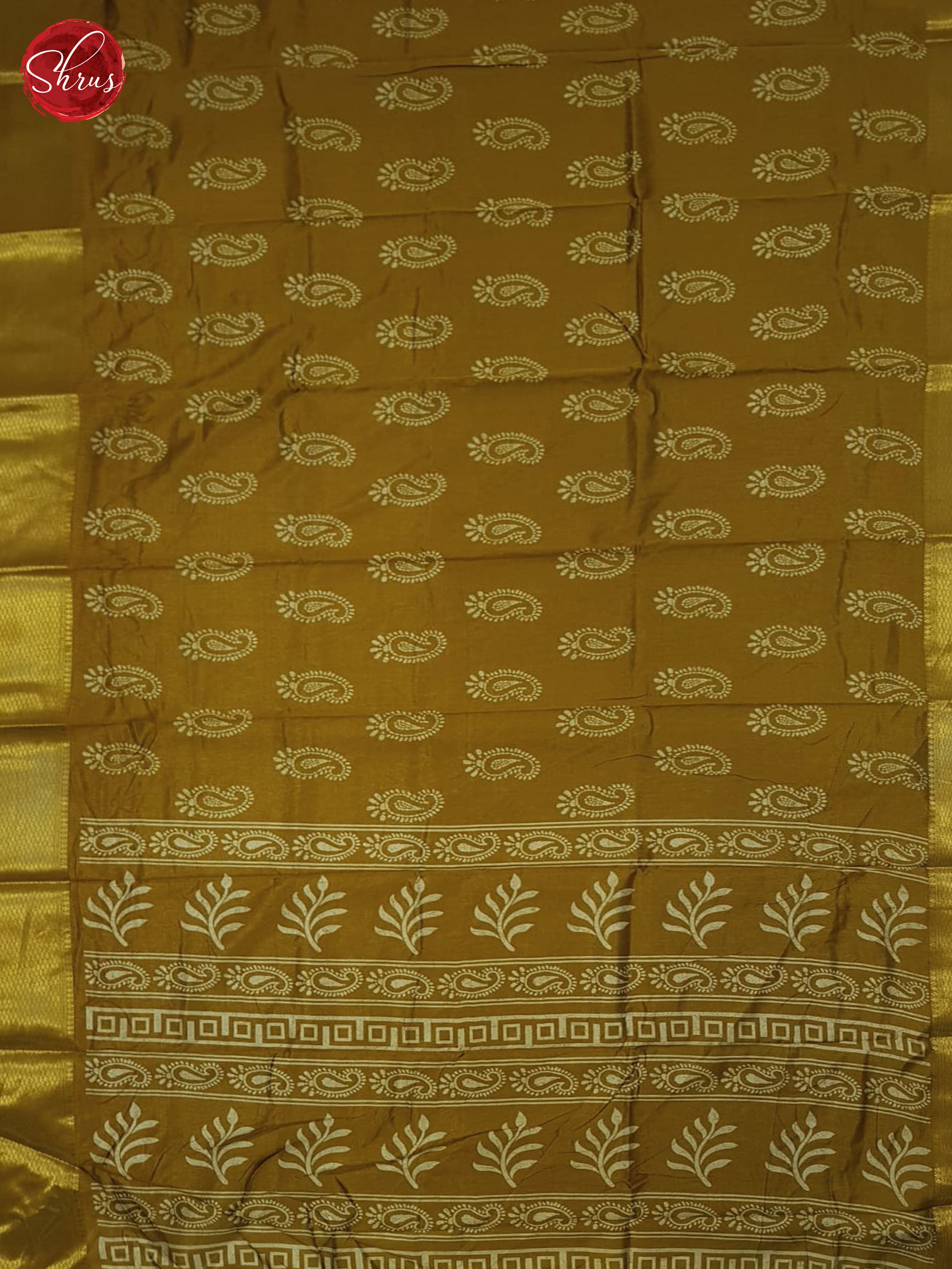 Mehandi (Single Tone) - Semi Crepe Saree - Shop on ShrusEternity.com