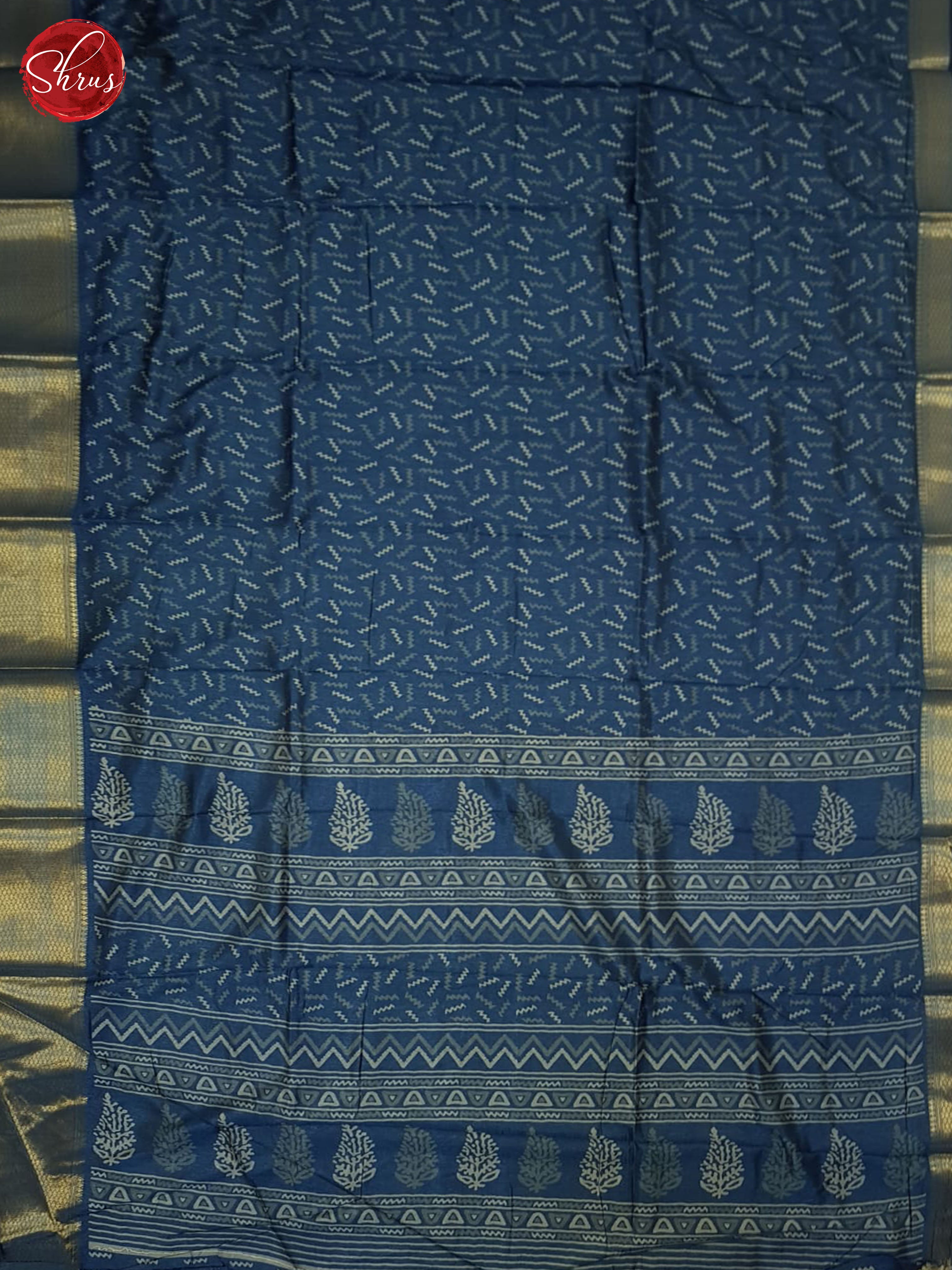 Blue(Single Tone) - Semi crepe Saree - Shop on ShrusEternity.com