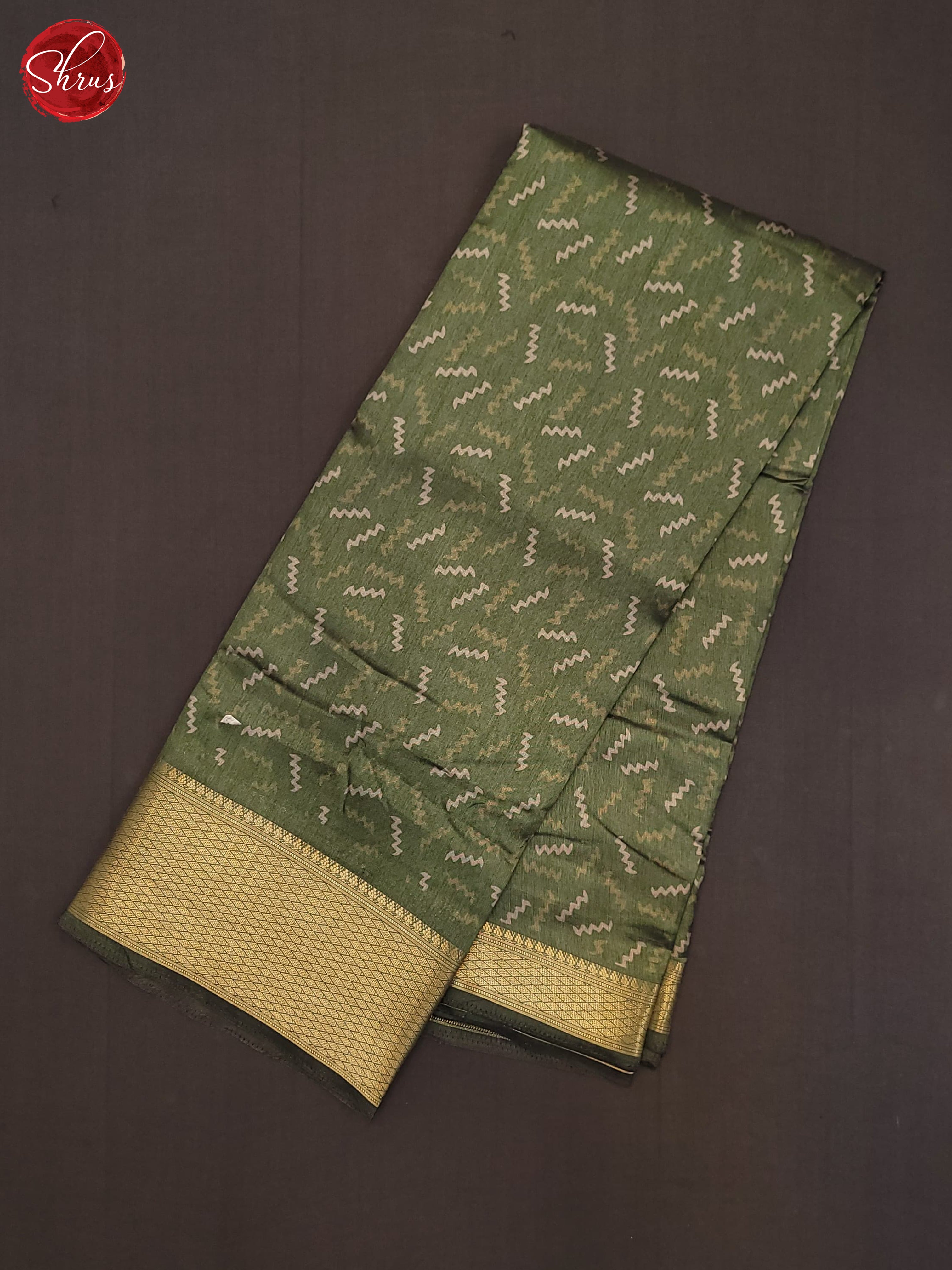 Green(Single Tone) - Semi Crepe Saree - Shop on ShrusEternity.com