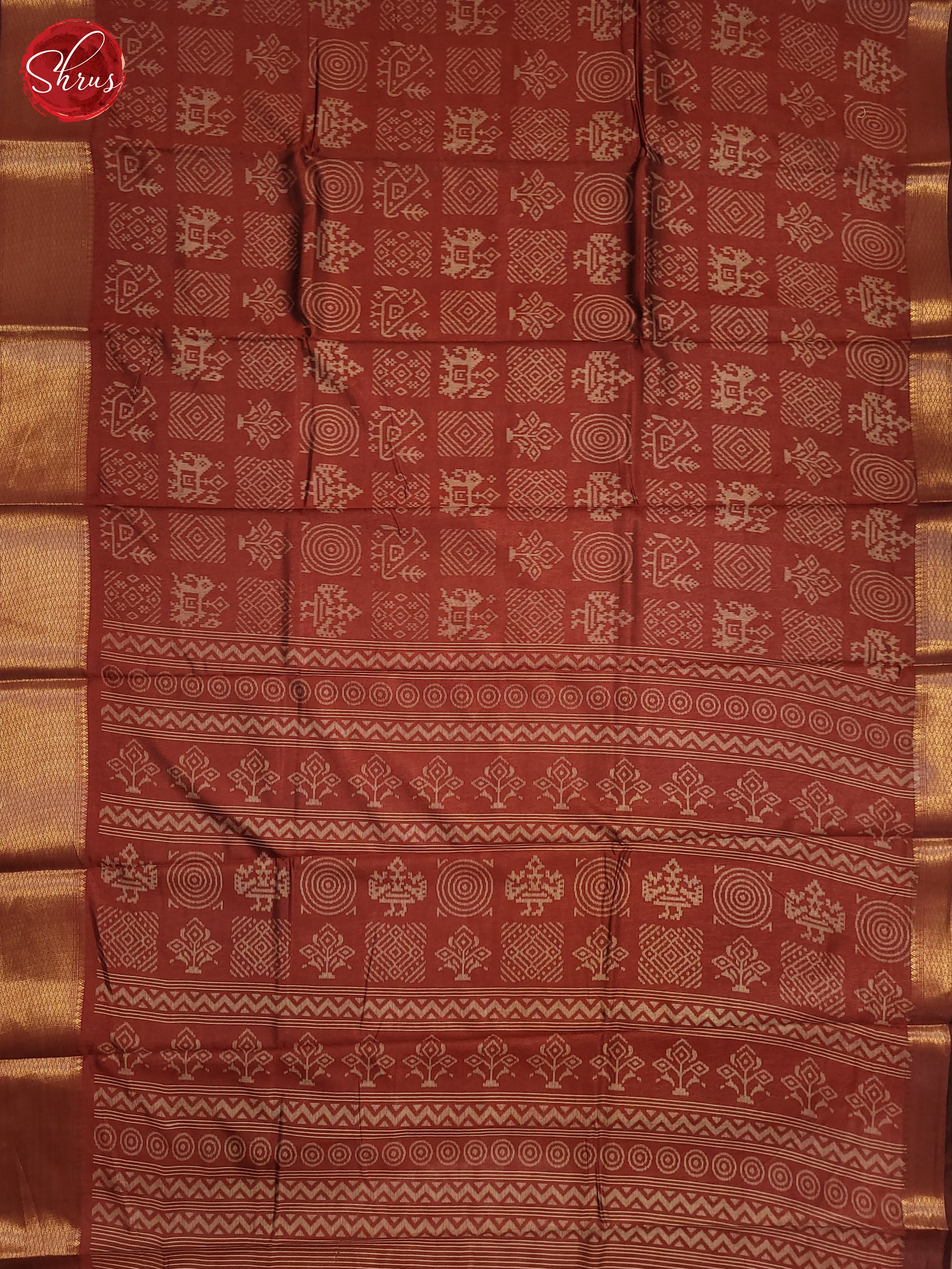 REd(Single Tone) - Semi Crepe Saree - Shop on ShrusEternity.com