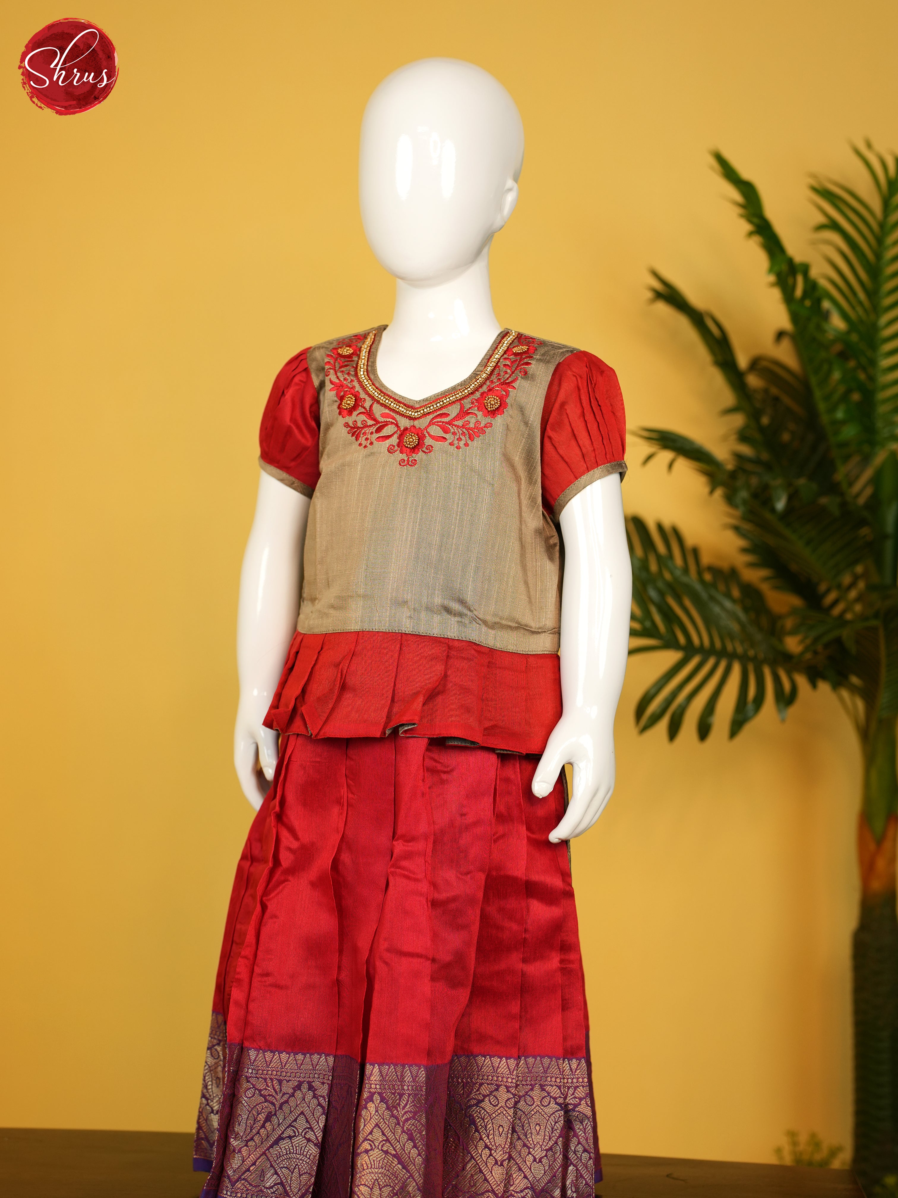 Beige & Red- Readymade Kidswear - Shop on ShrusEternity.com