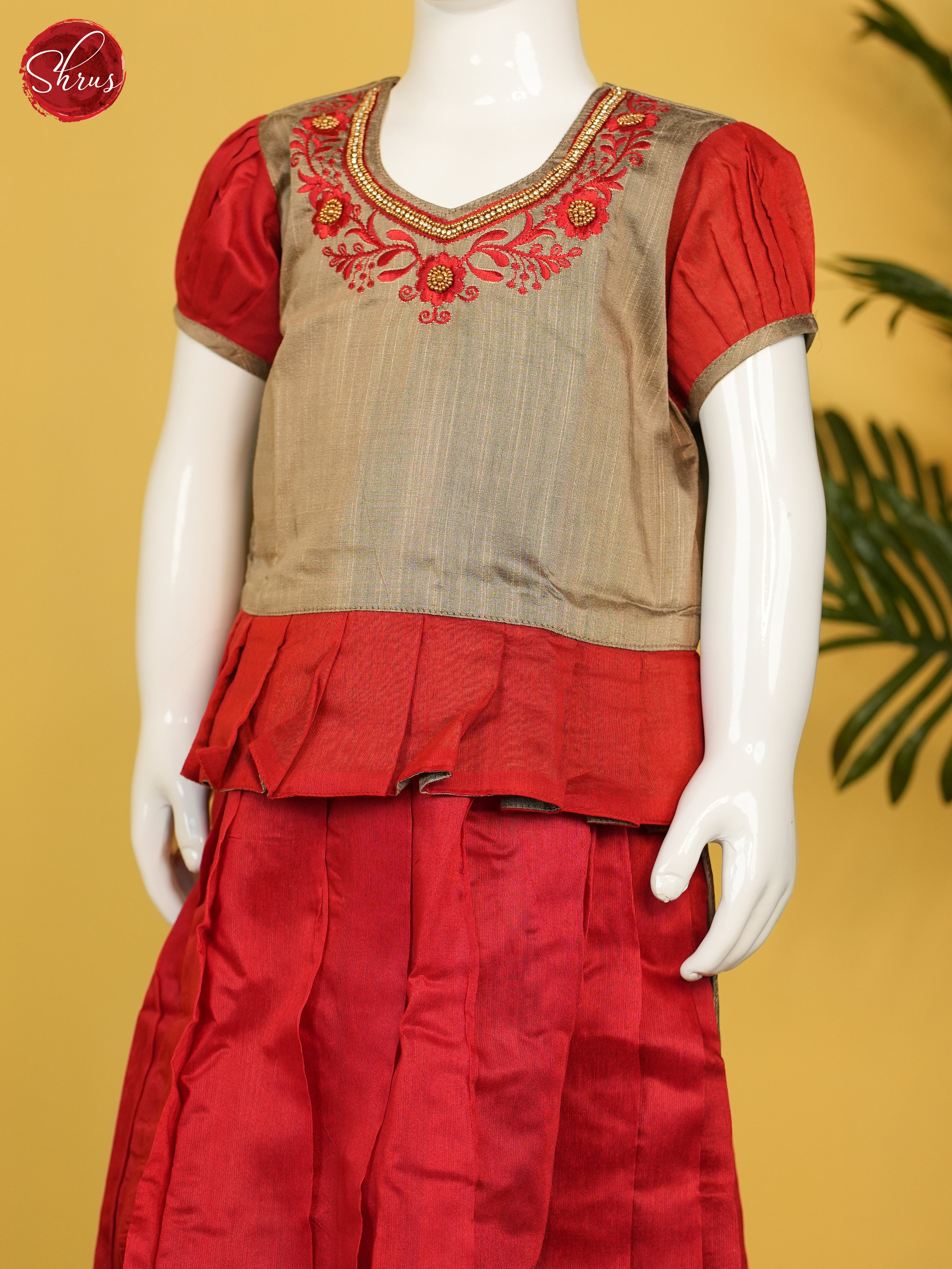 Beige & Red- Readymade Kidswear - Shop on ShrusEternity.com