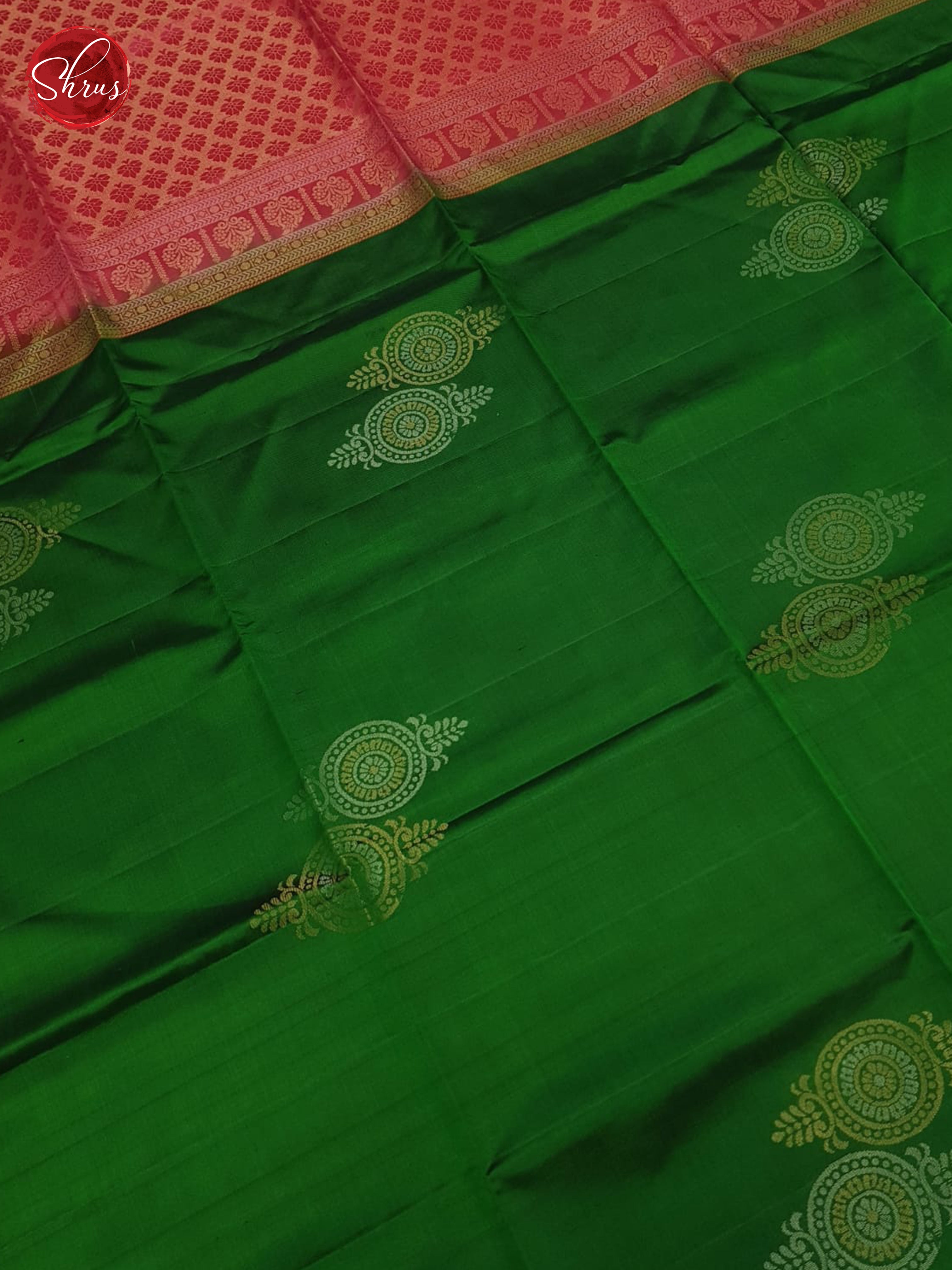 Green And Pink-Soft silk saree - Shop on ShrusEternity.com