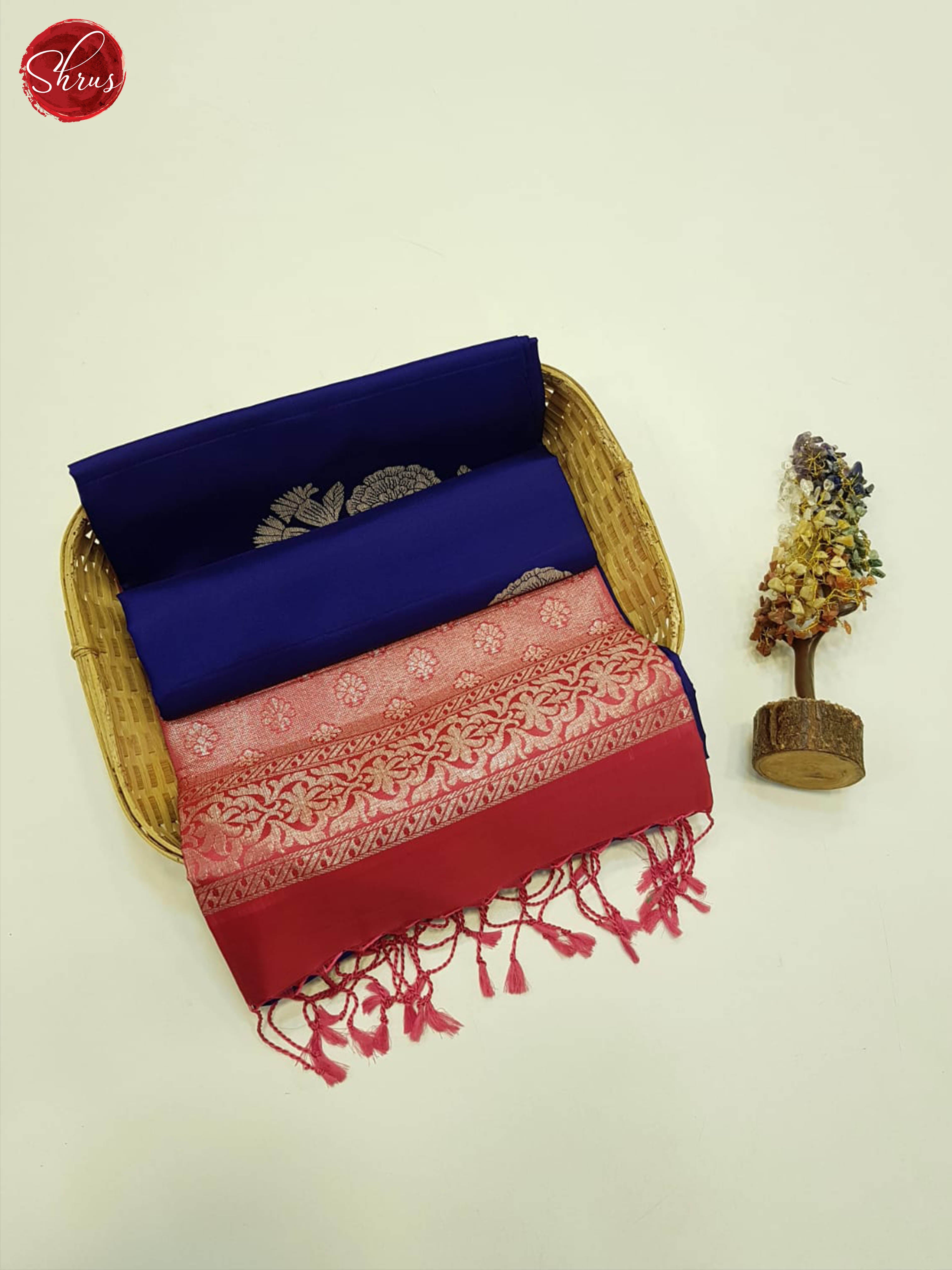 Blue And Pink-Soft Silk Saree - Shop on ShrusEternity.com