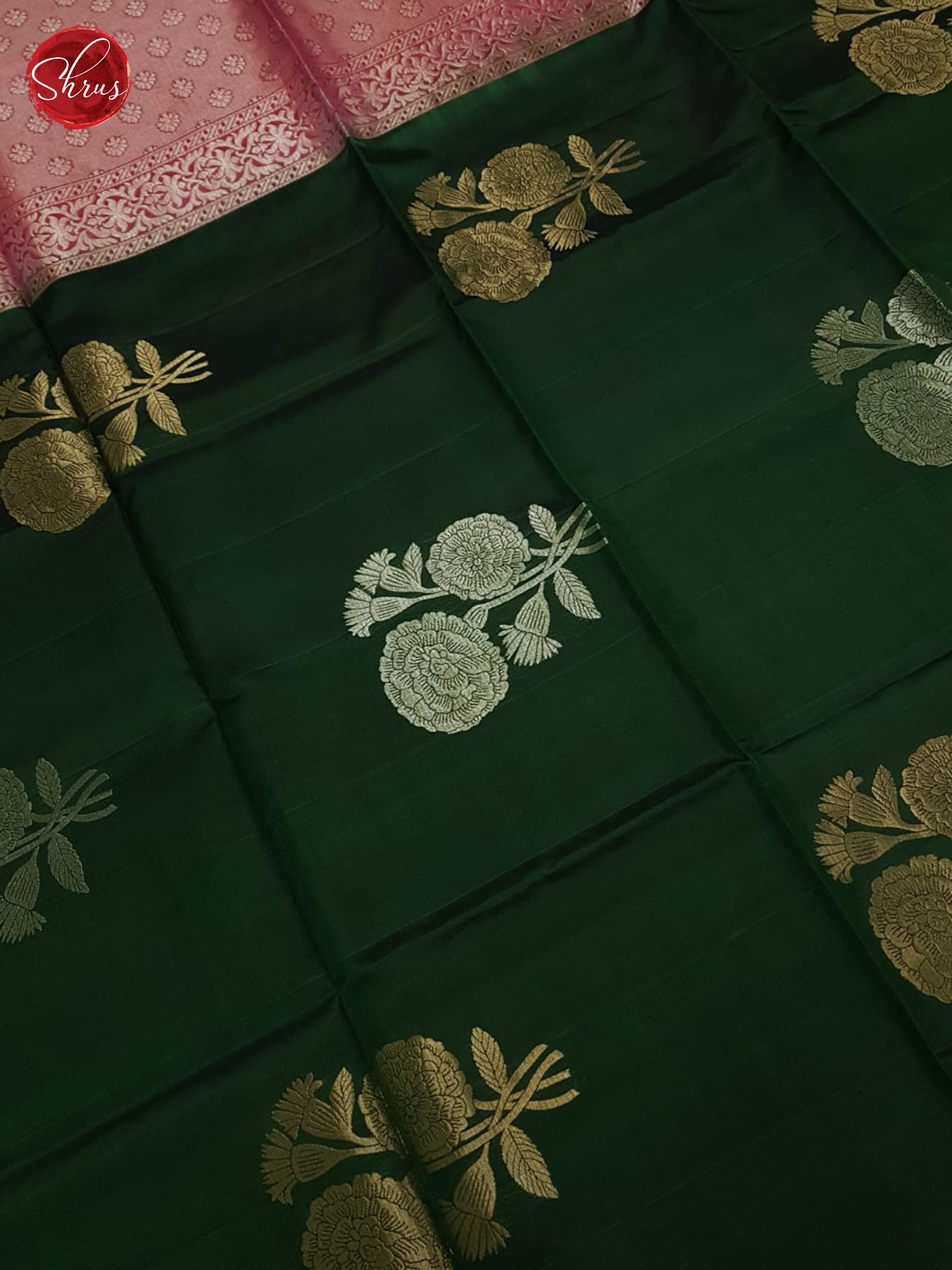 Green And Pink-Soft silk saree - Shop on ShrusEternity.com