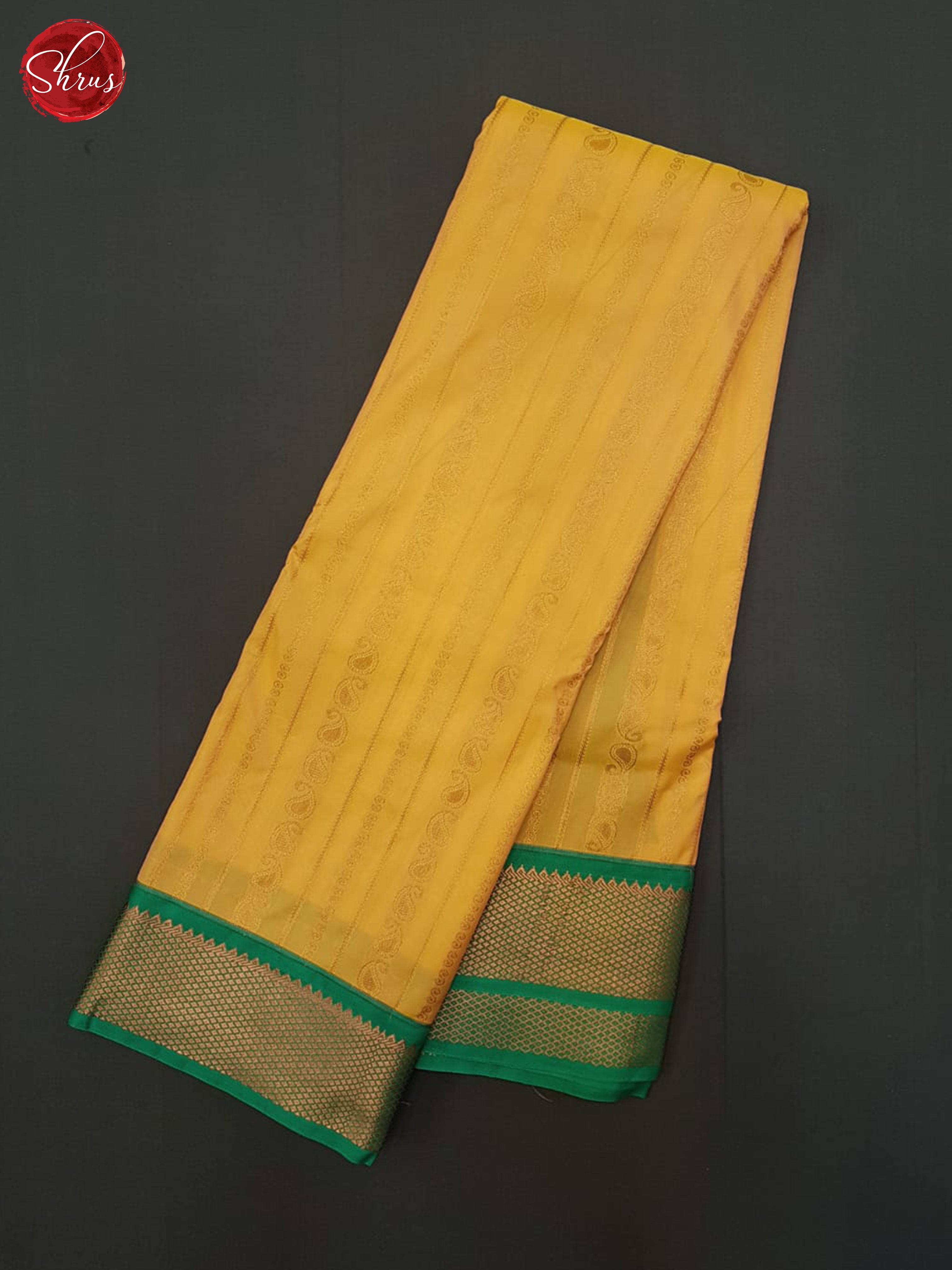 Peach & Green - Semi Kanchipuram Saree - Shop on ShrusEternity.com