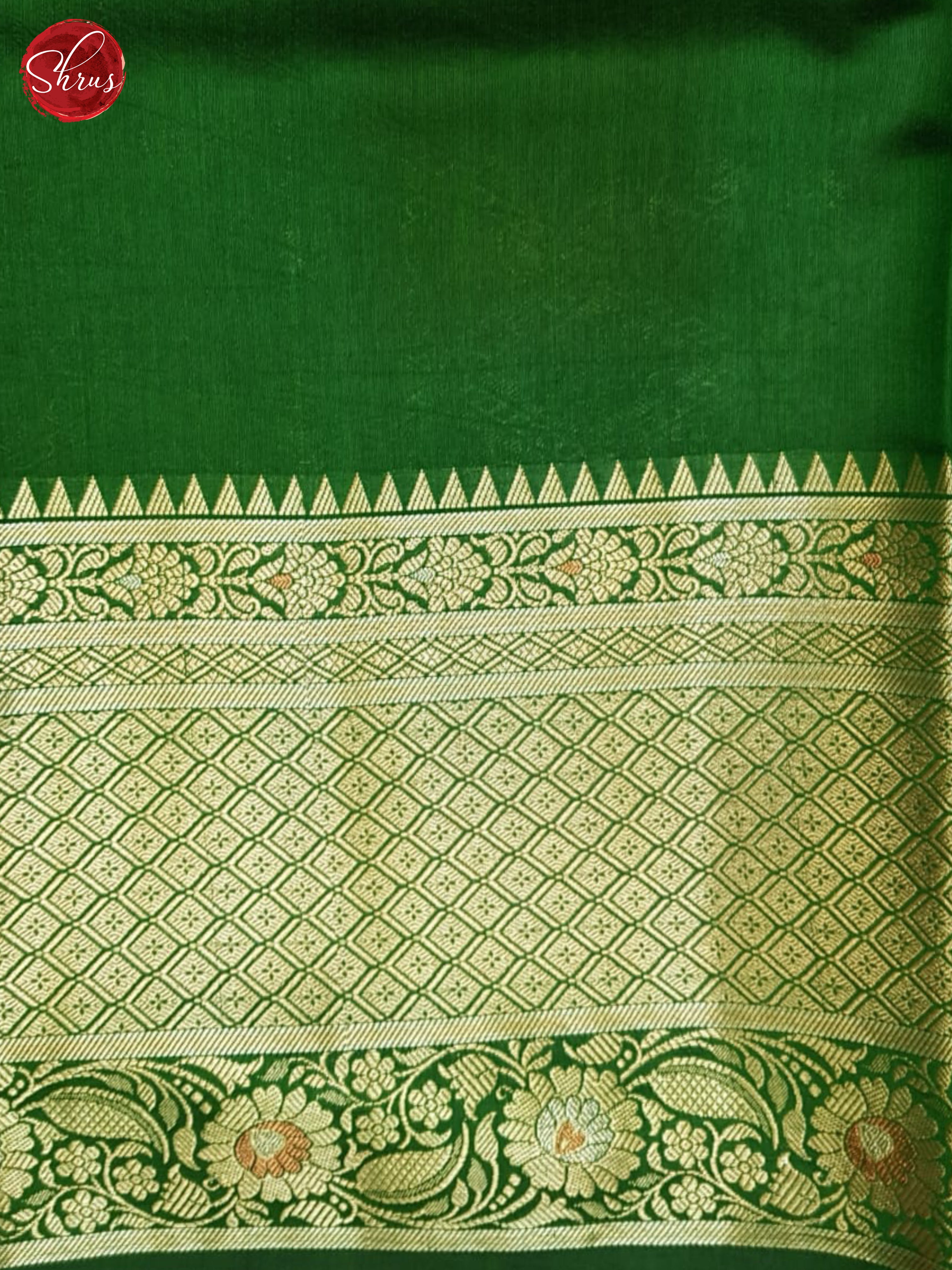 Red And Green- Tussar Saree - Shop on ShrusEternity.com