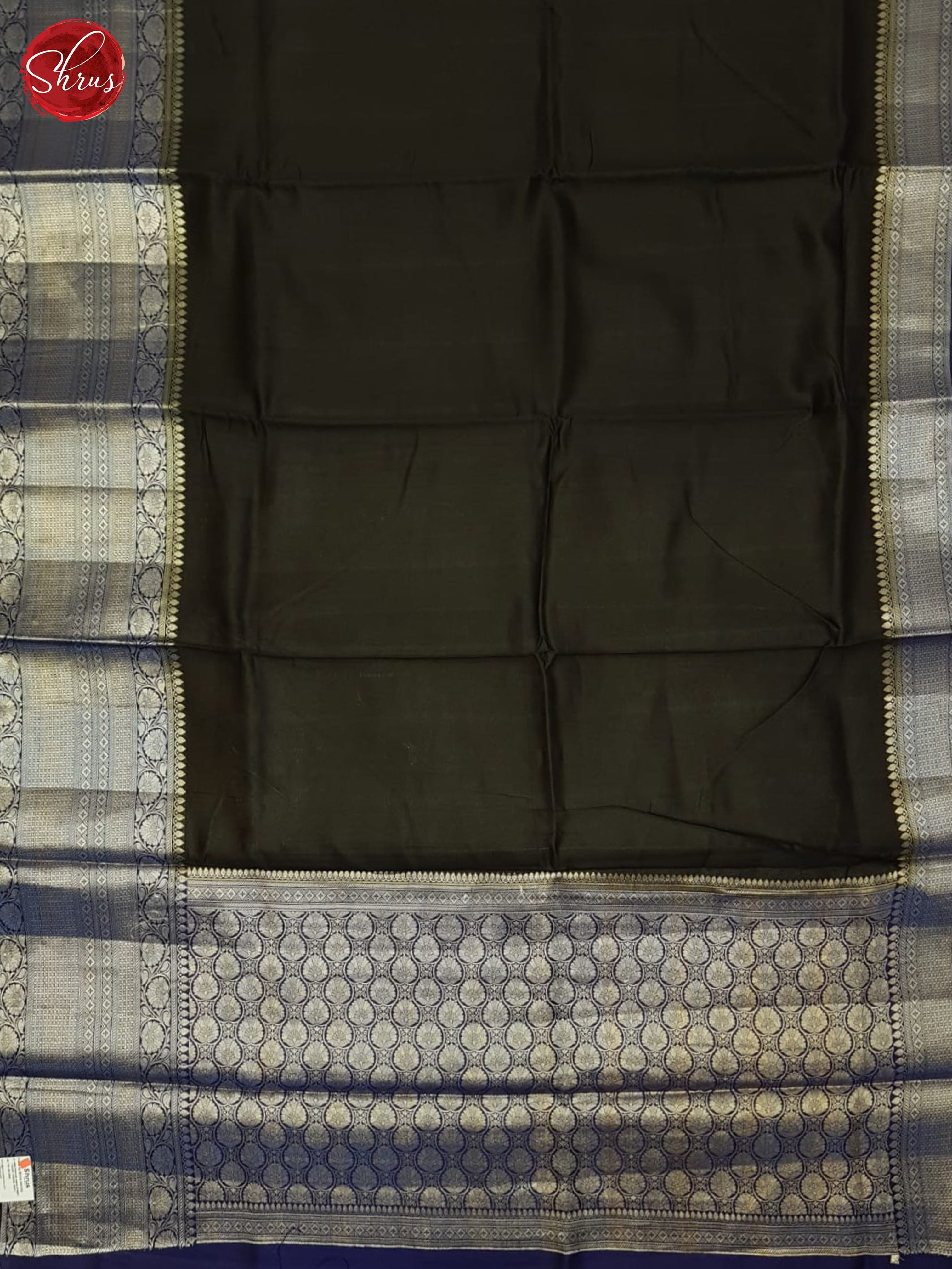 Black And Blue-Tussar Saree - Shop on ShrusEternity.com