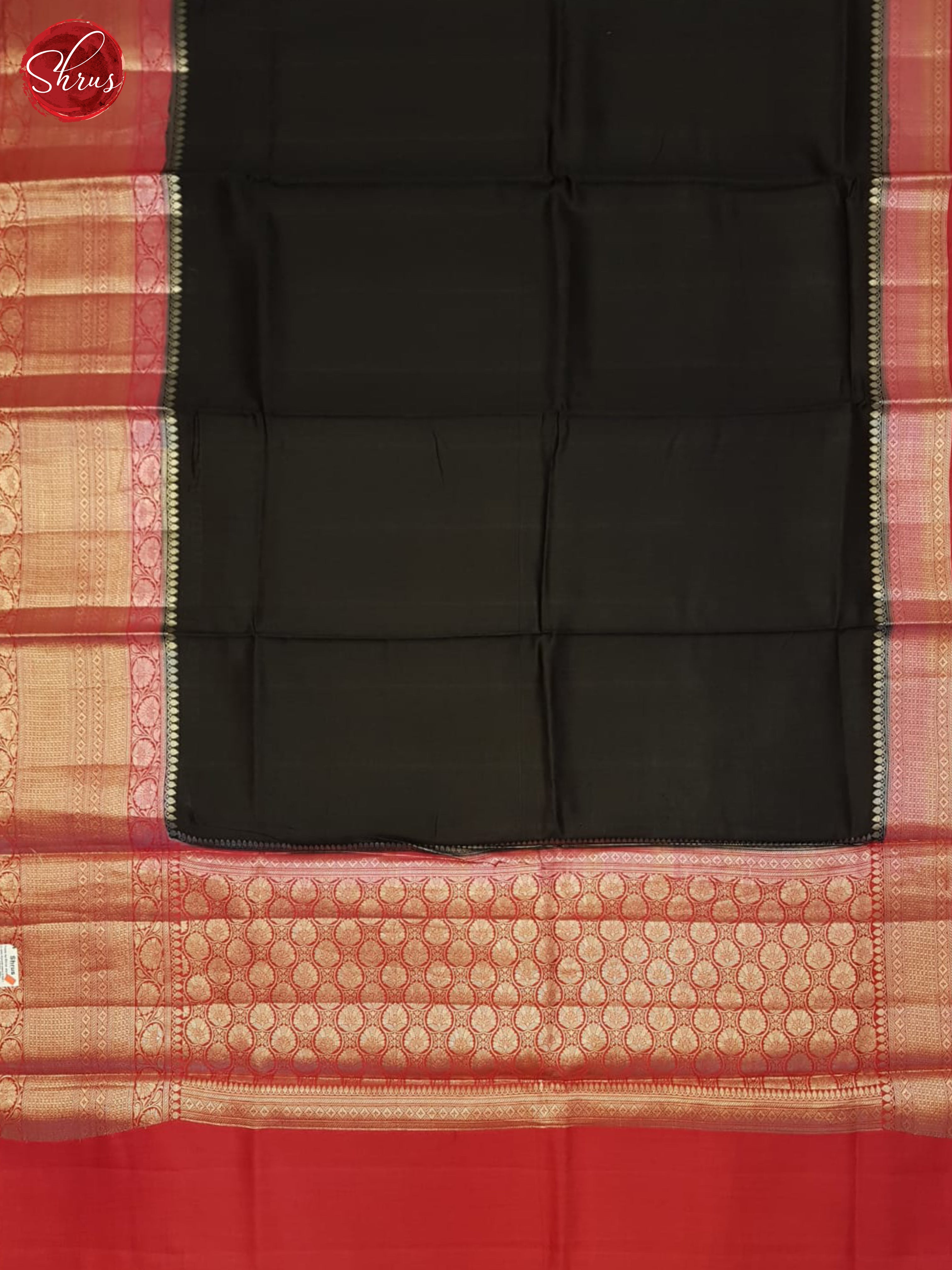 Black And Red- Tussar Saree - Shop on ShrusEternity.com