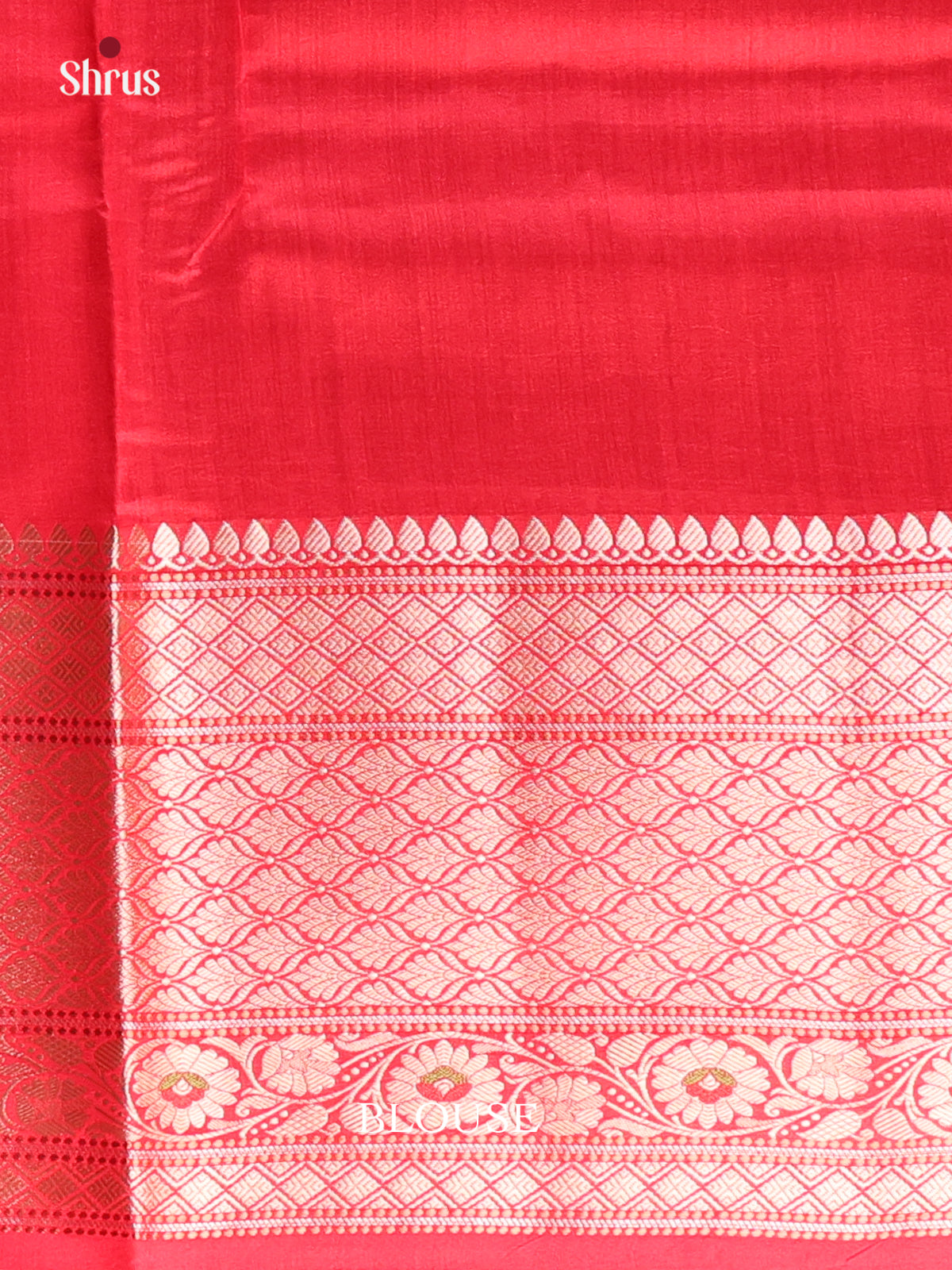 Green & Red- Tussar Saree