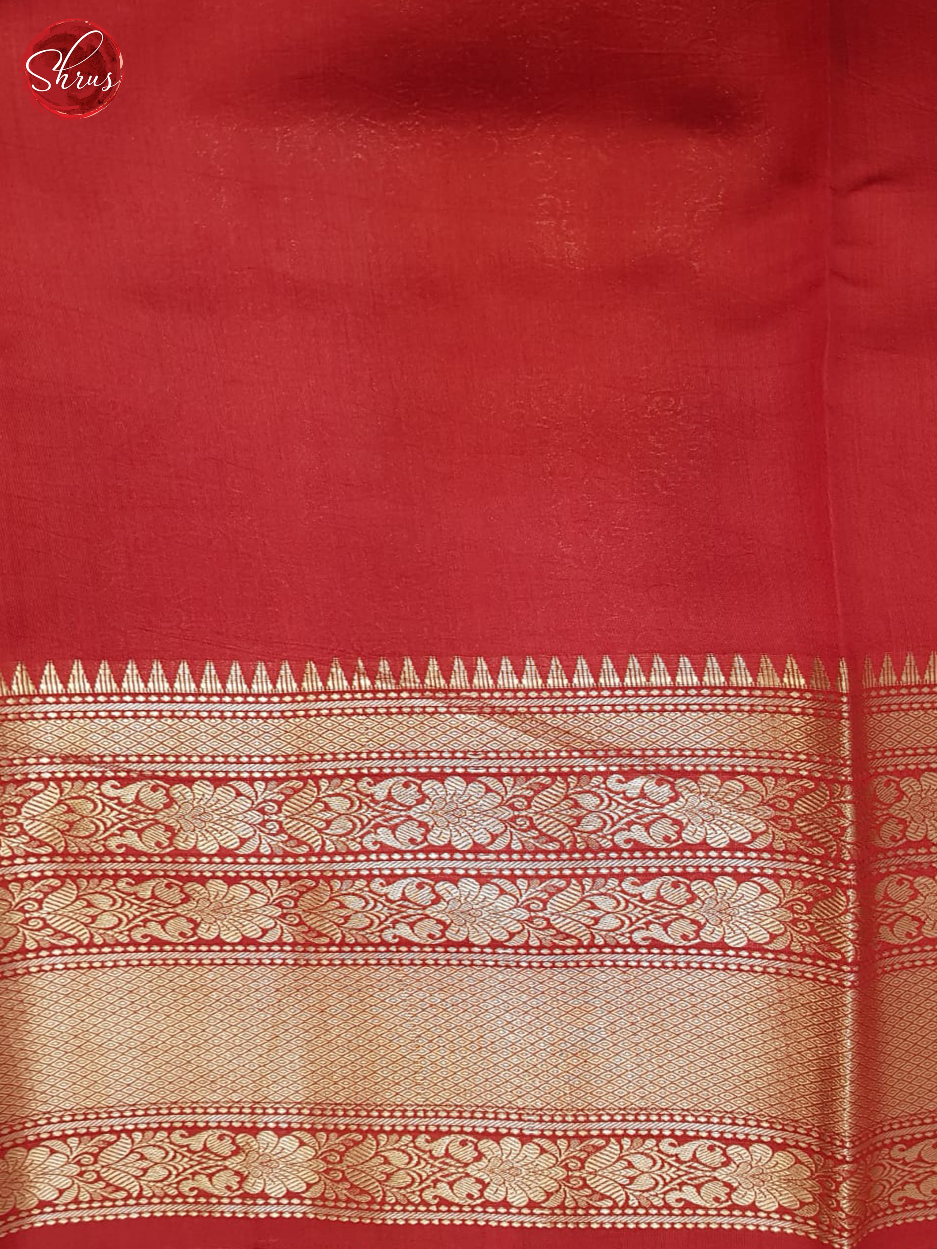 Mustard And Red- Tussar Saree - Shop on ShrusEternity.com