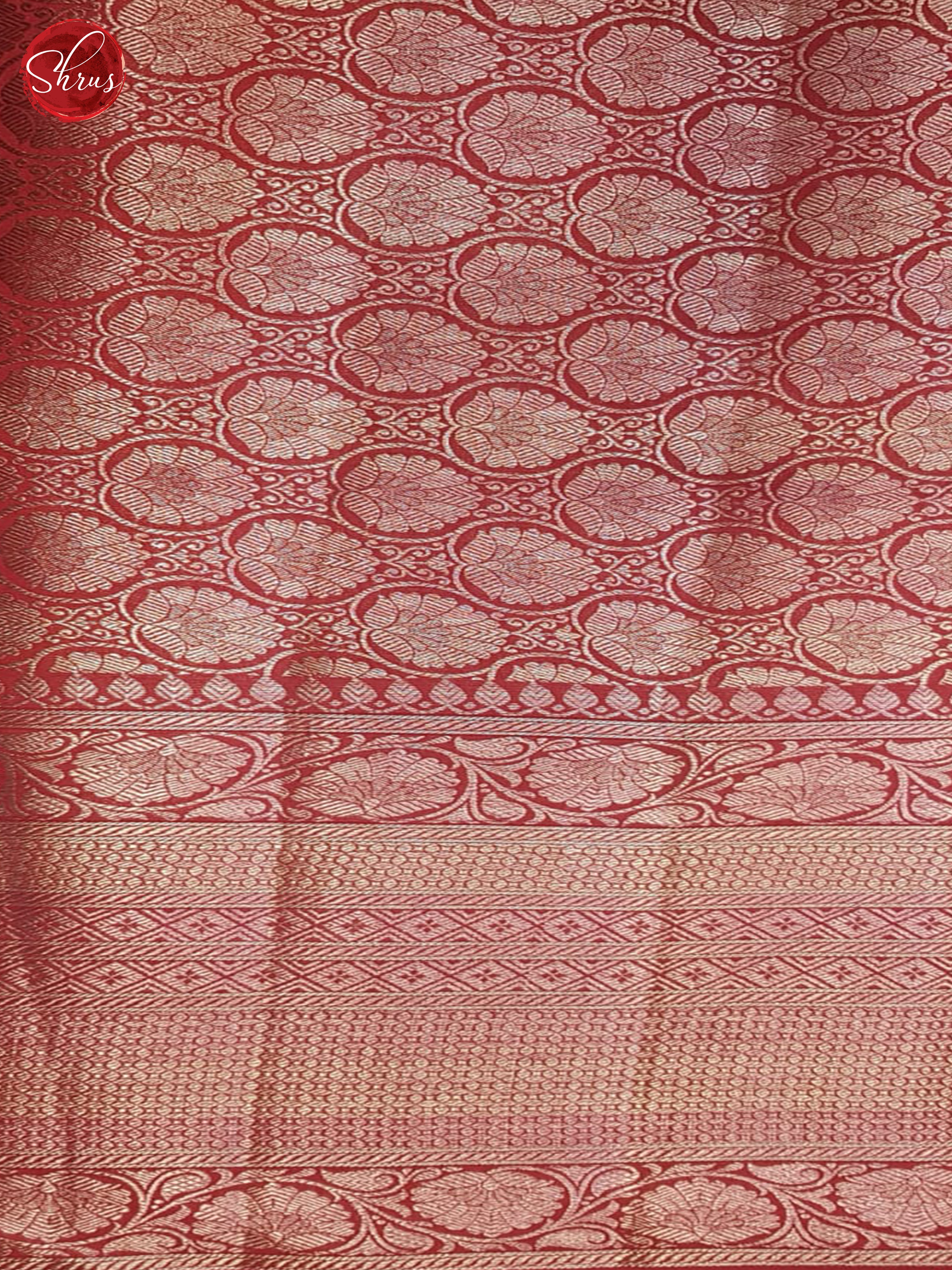 Mustard And Red- Tussar Saree - Shop on ShrusEternity.com